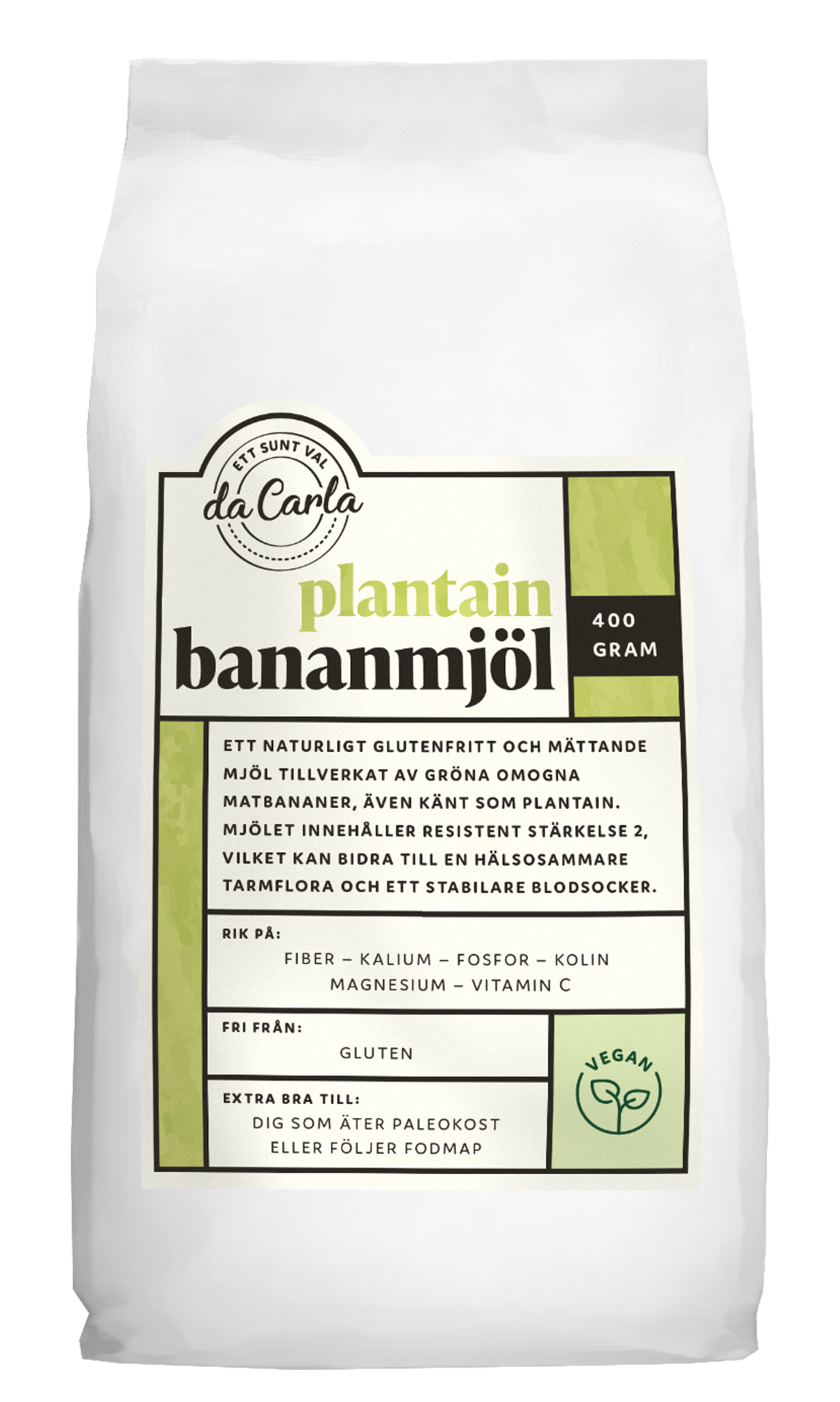 Da Carla Bananmjöl 400 g