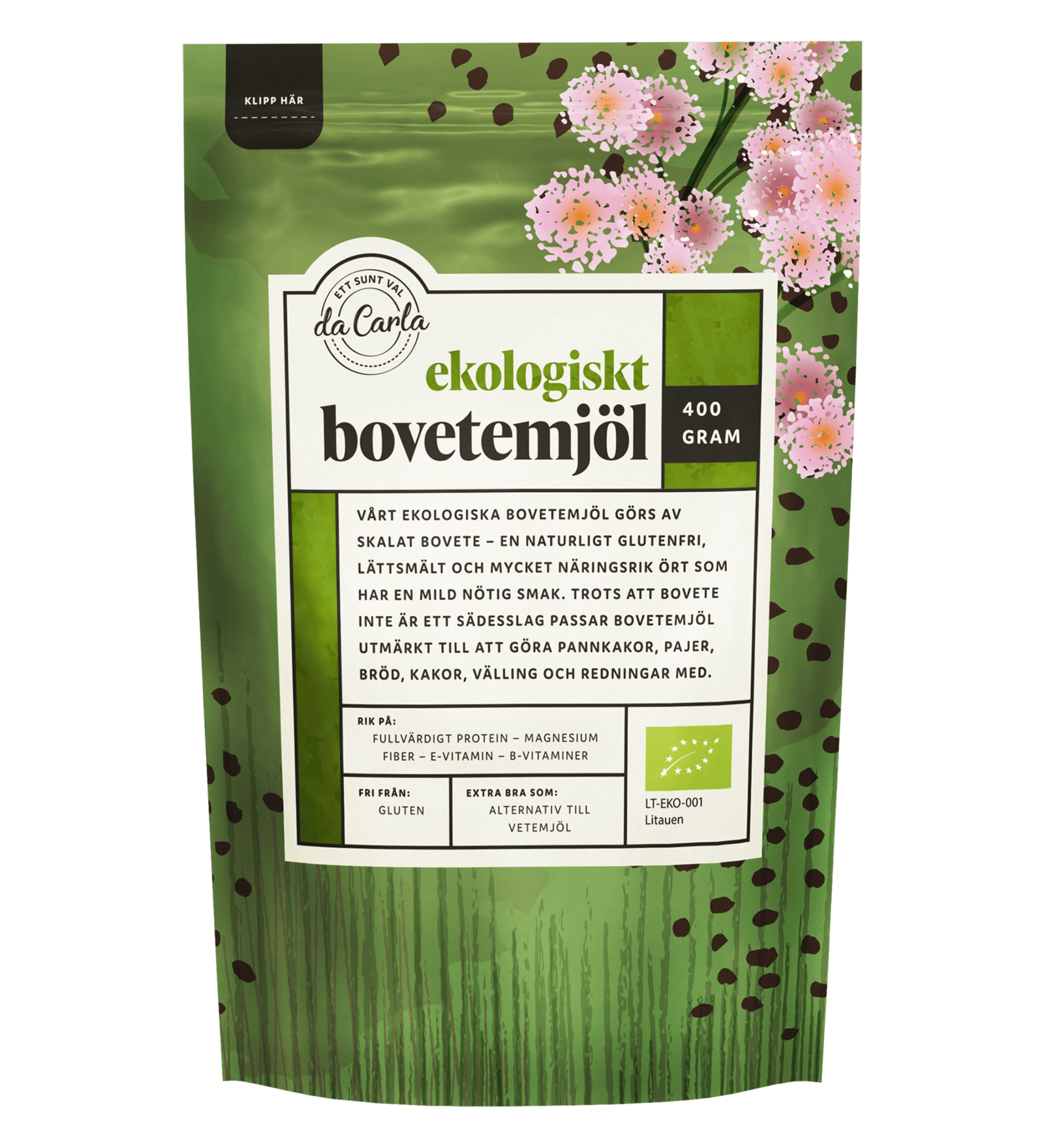 Da Carla Ekologiskt Bovetemjöl 400 g