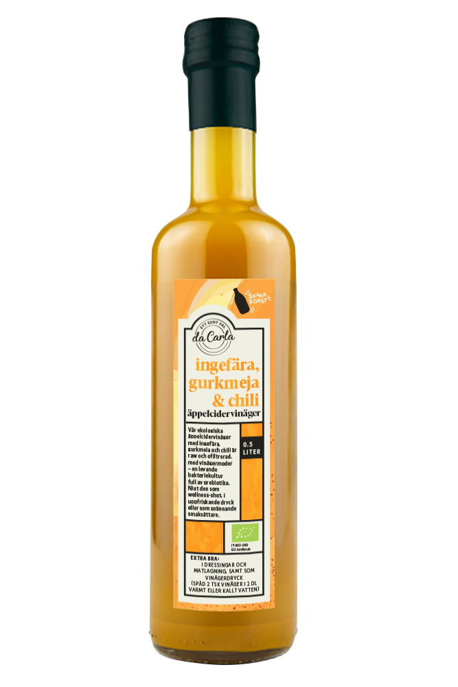 da Carla Ekologisk Äppelcider Vinegär med Ingefära, Gurkmeja och Chili 500 ml