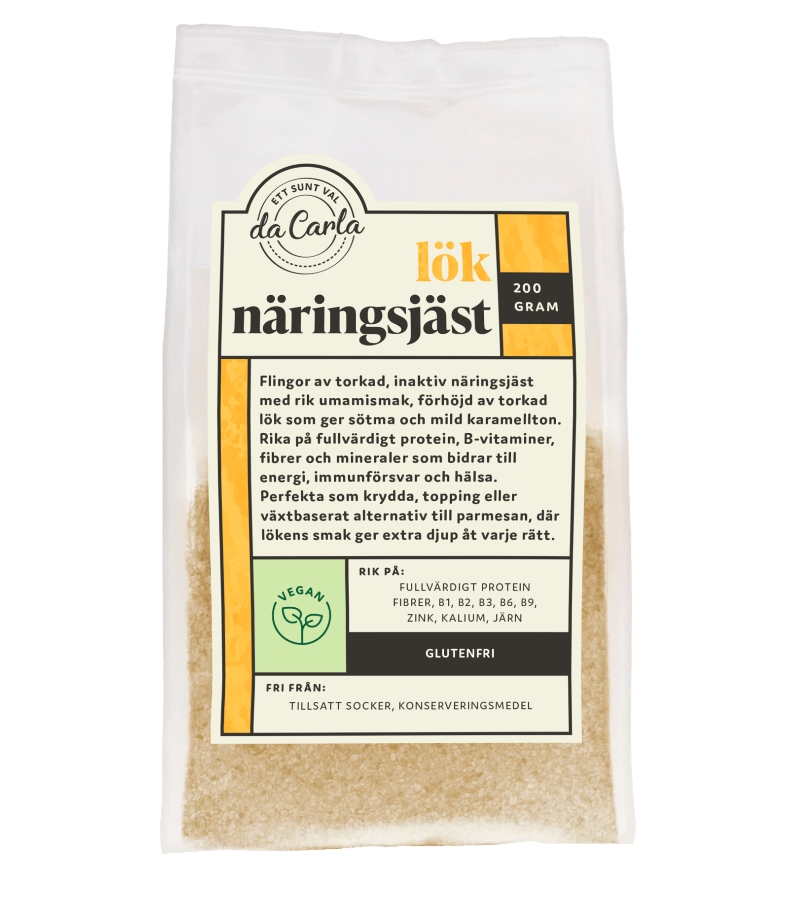 da Carla Näringsjäst flingor Lök 200 g
