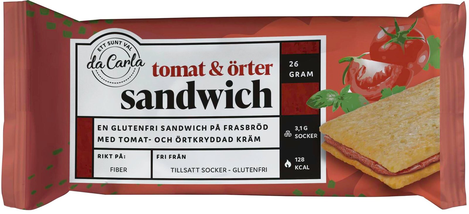 da Carla Glutenfri Sandwich Tomat & Kryddor 24 g