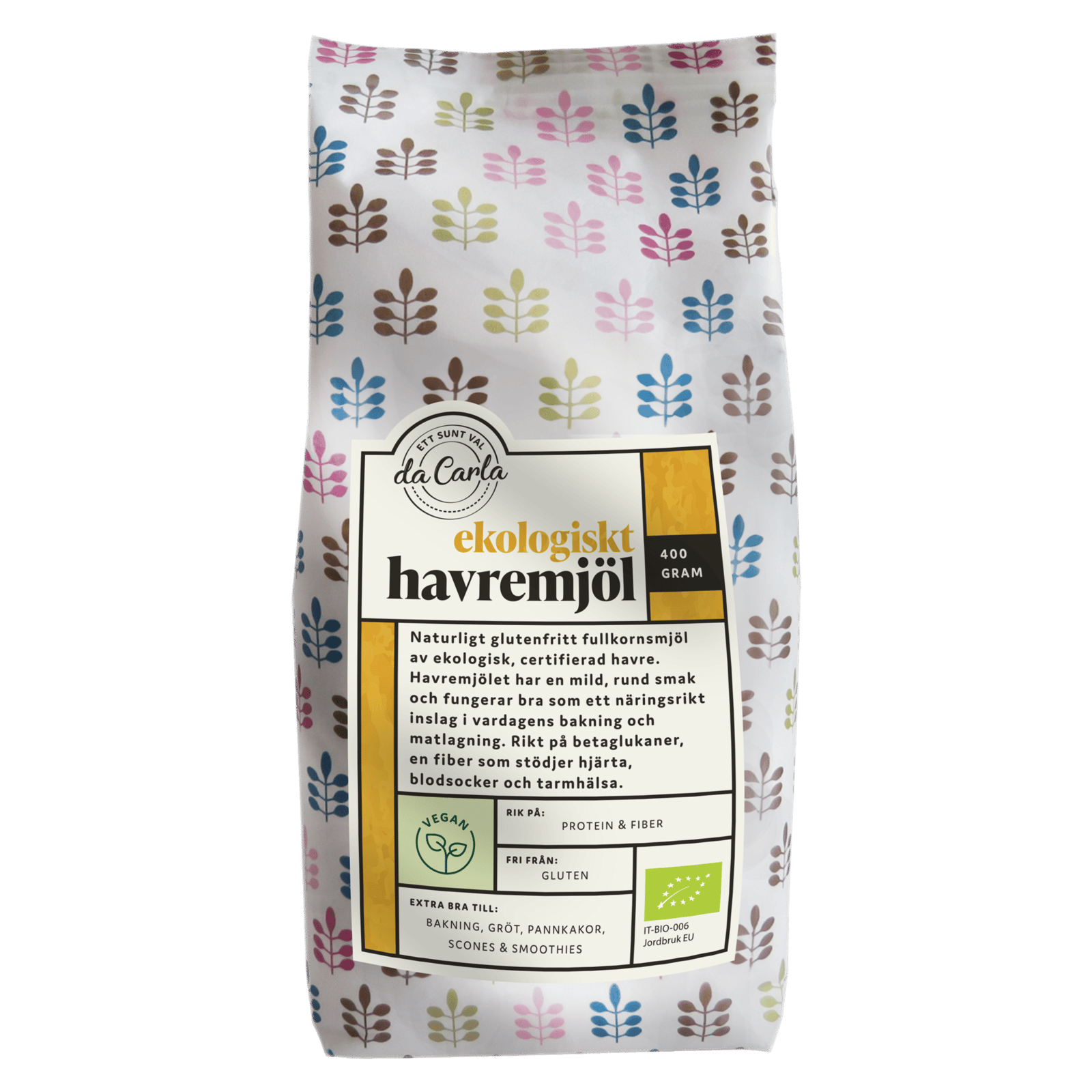 da Carla Ekologiskt Glutenfritt Havremjöl 400 g