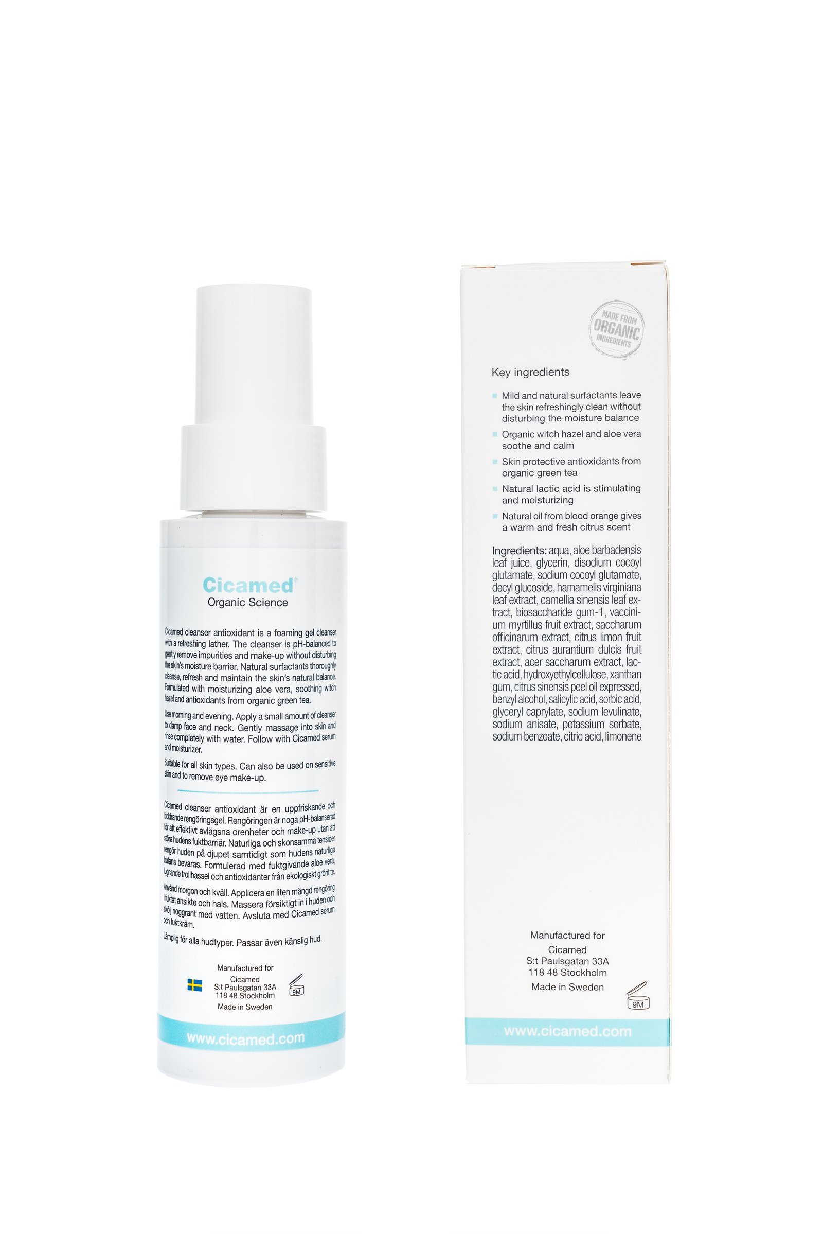 Cicamed Organic Science Cleanser Antioxidant 150 ml