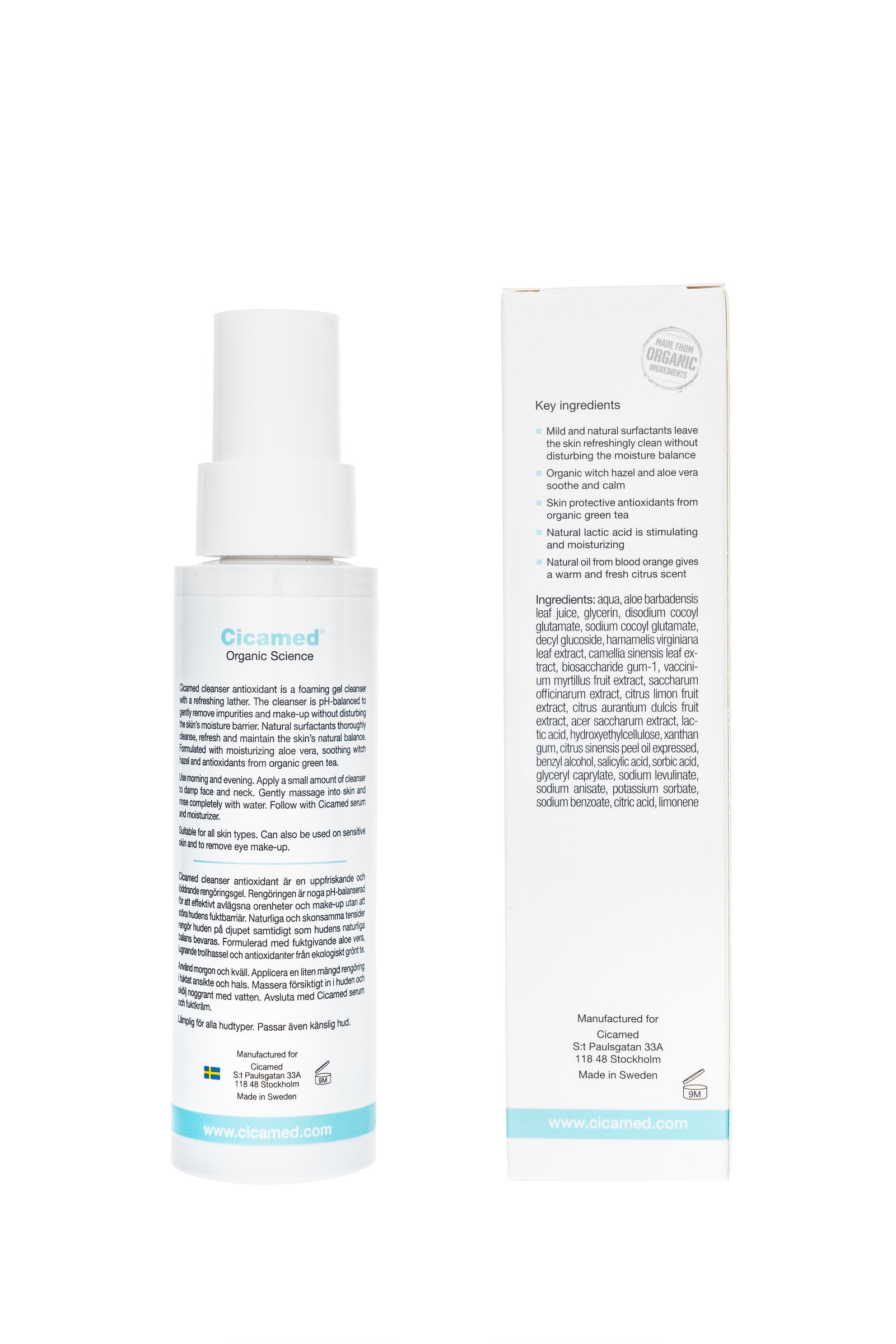 Cicamed Organic Science Cleanser Antioxidant 150 ml