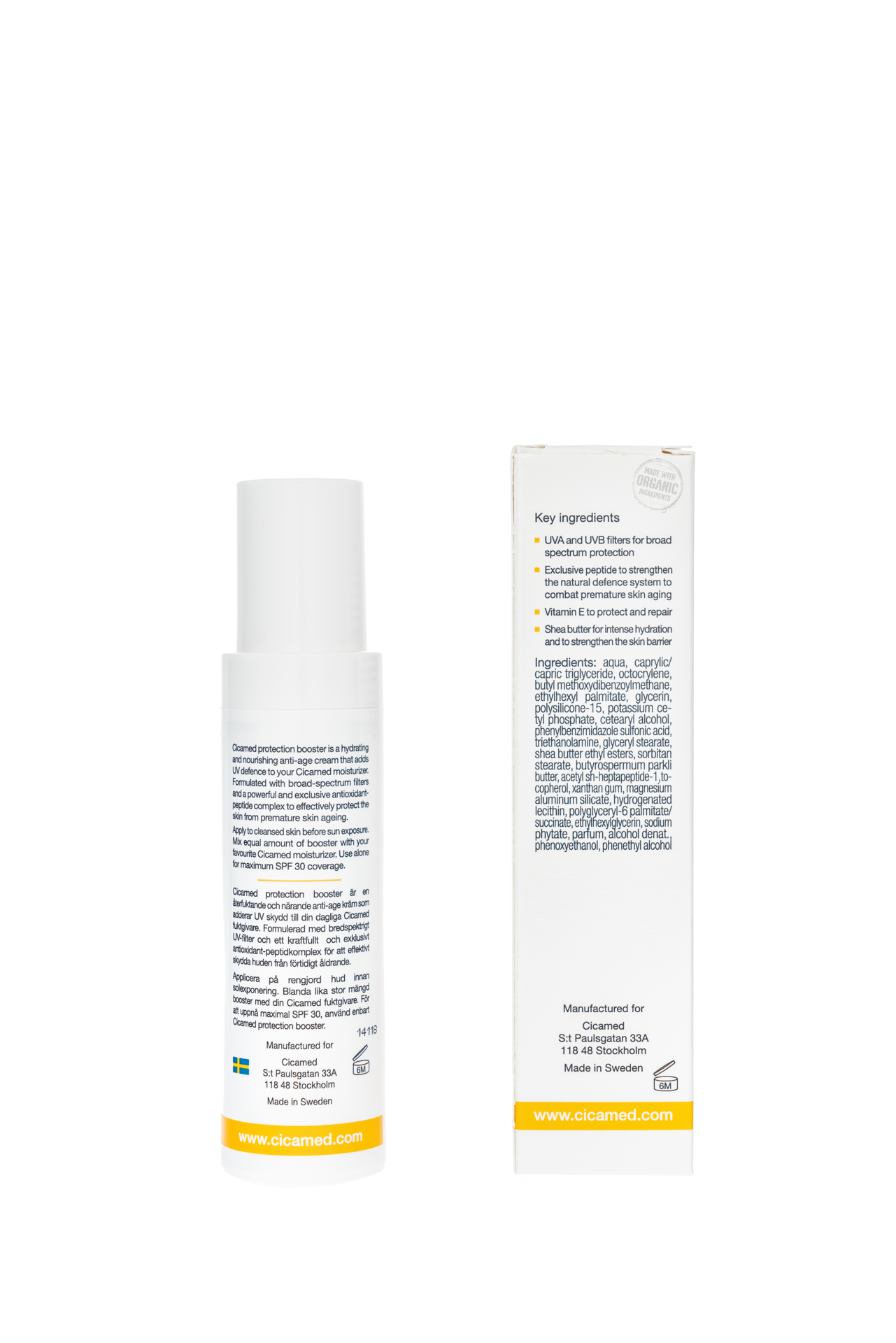 Cicamed Organic Science SPF30 Protection Booster 50ml