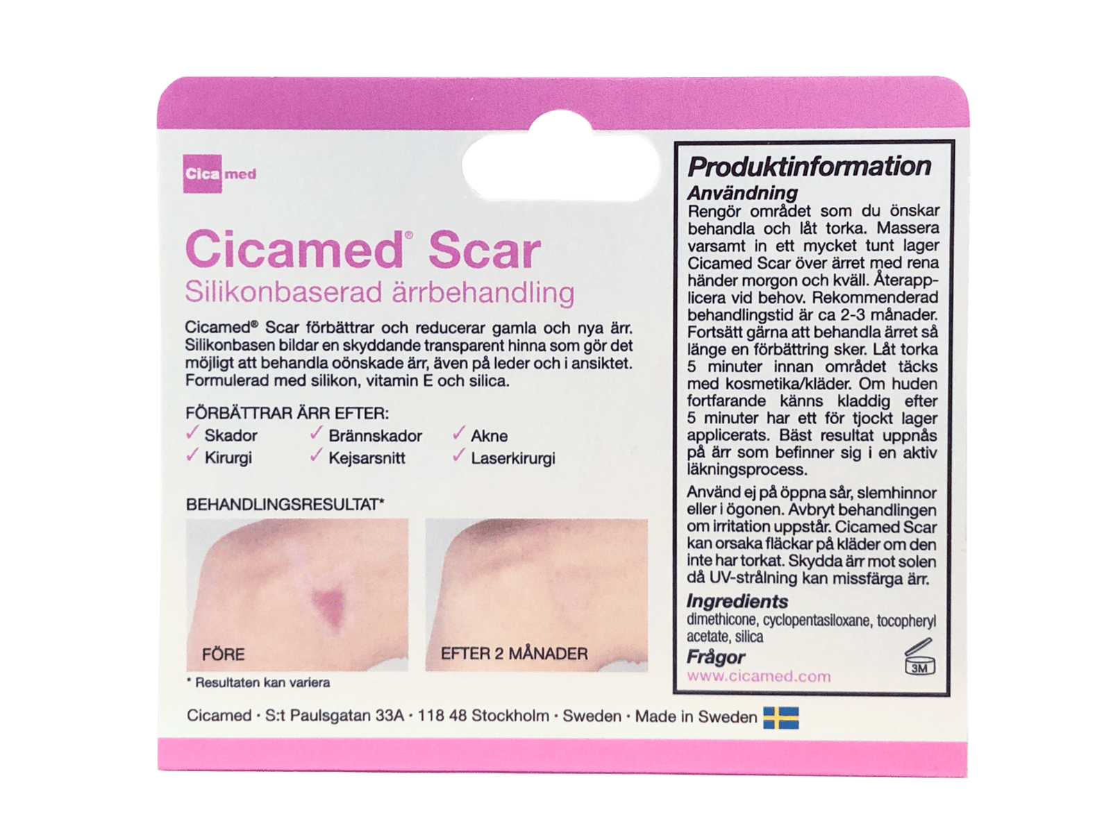 Cicamed Scar Ärrbehandling Rosa Bandet Edt 15 g