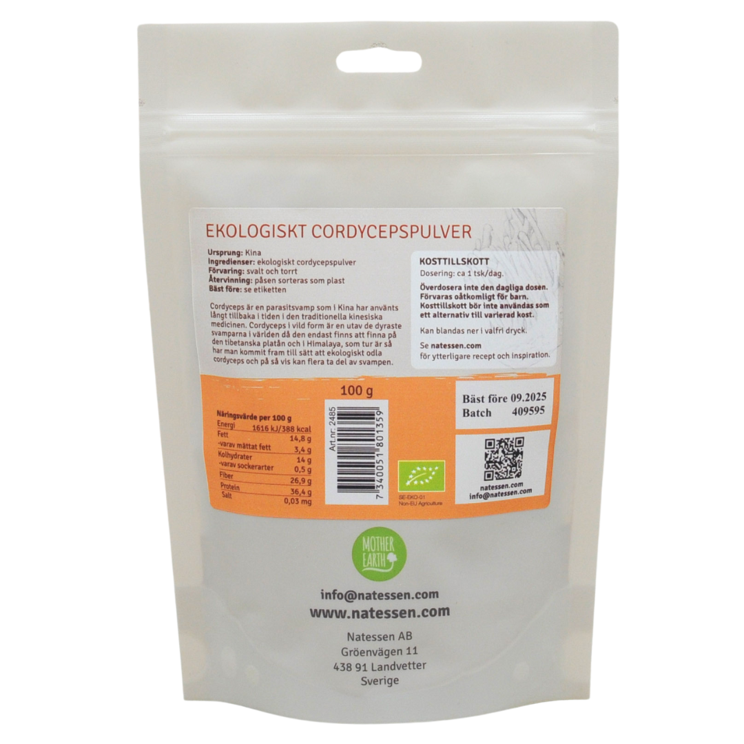 Mother Earth Cordycepspulver EKO 100g