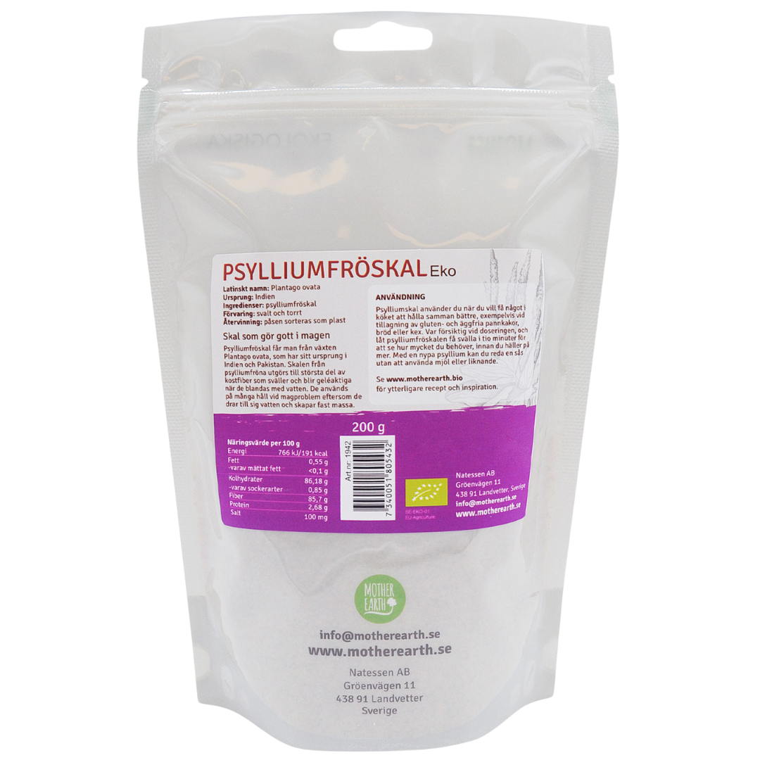 Mother Earth Psylliumfröskal Premium EKO 200g