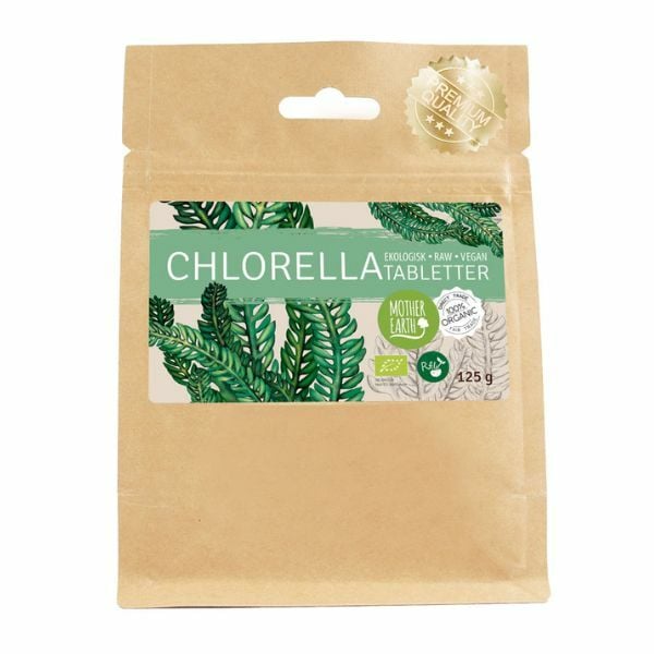 Mother Earth Chlorellatabletter RAW & EKO 125g