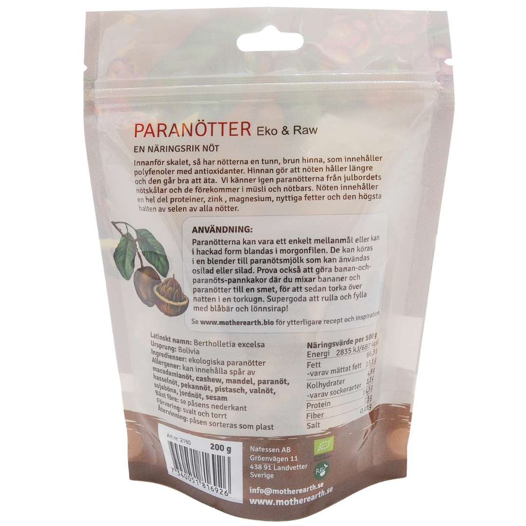 Mother Earth Paranötter Premium RAW & EKO 200g