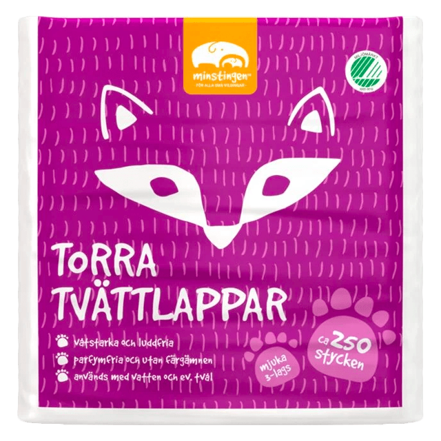 Minstingen Tvättlapp 3-lagers 250 st