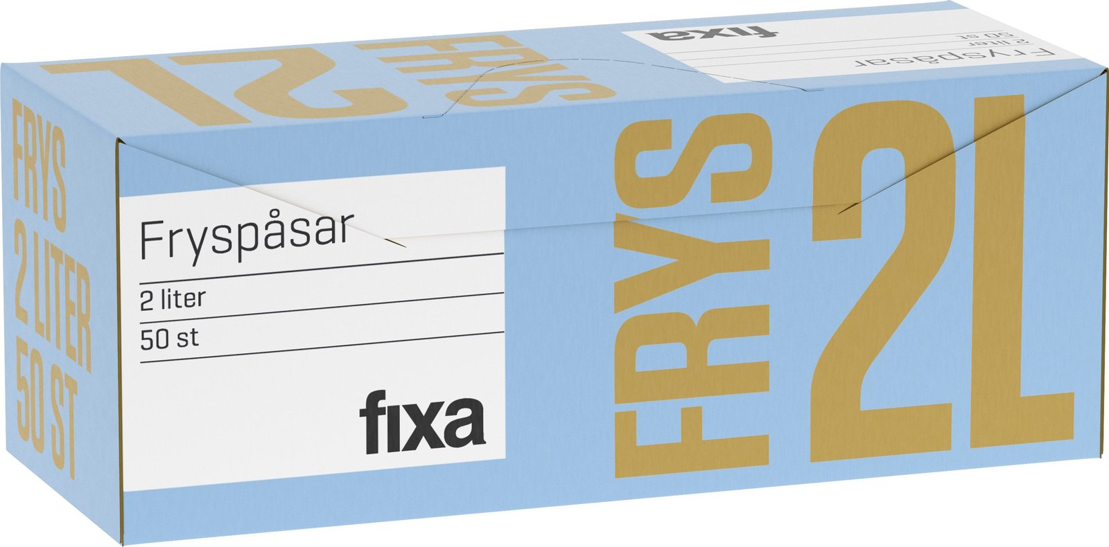 Fixa Fryspåsar 2 Liter 50 st