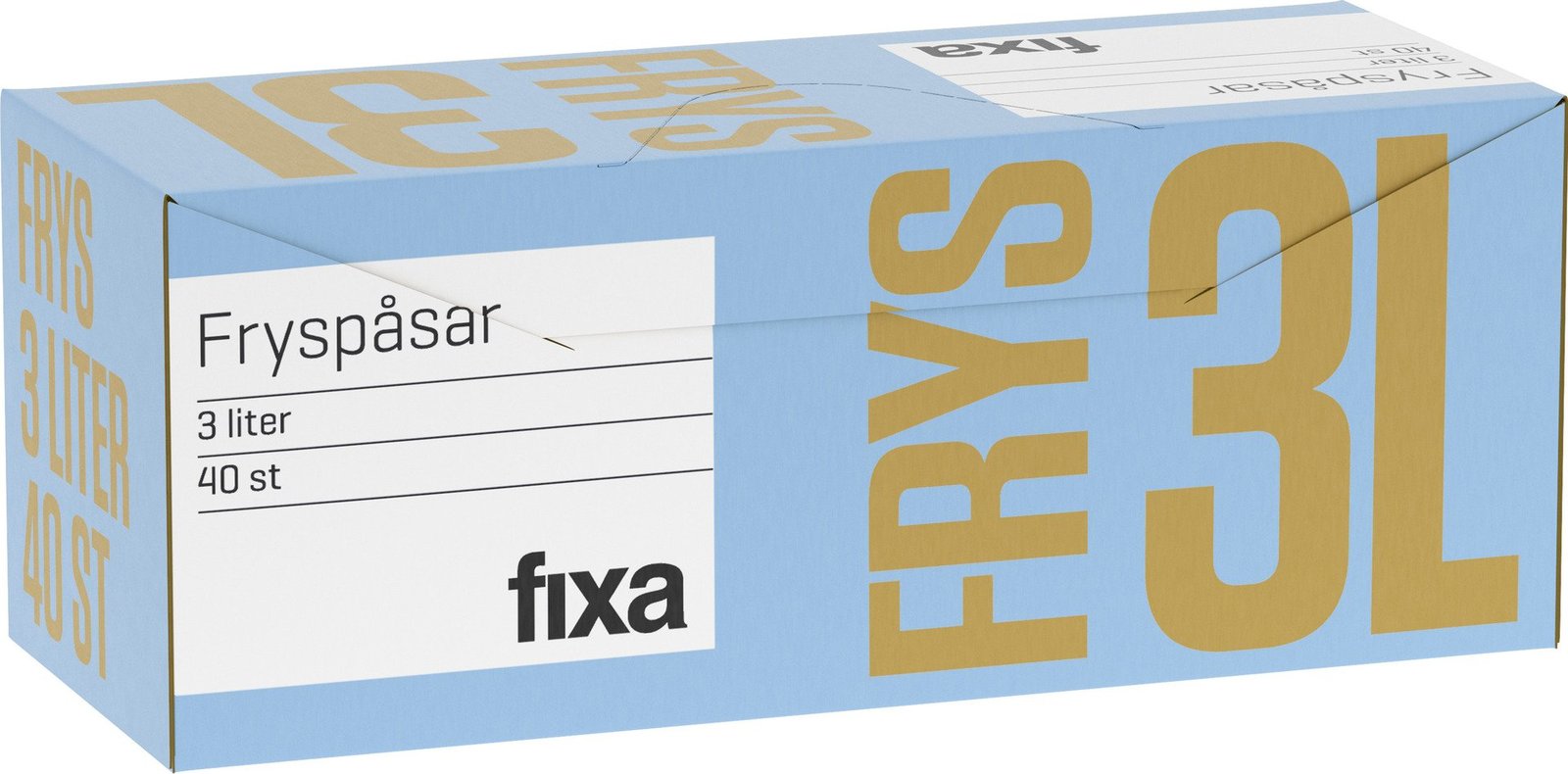 Fixa Fryspåsar 3 Liter 40 st