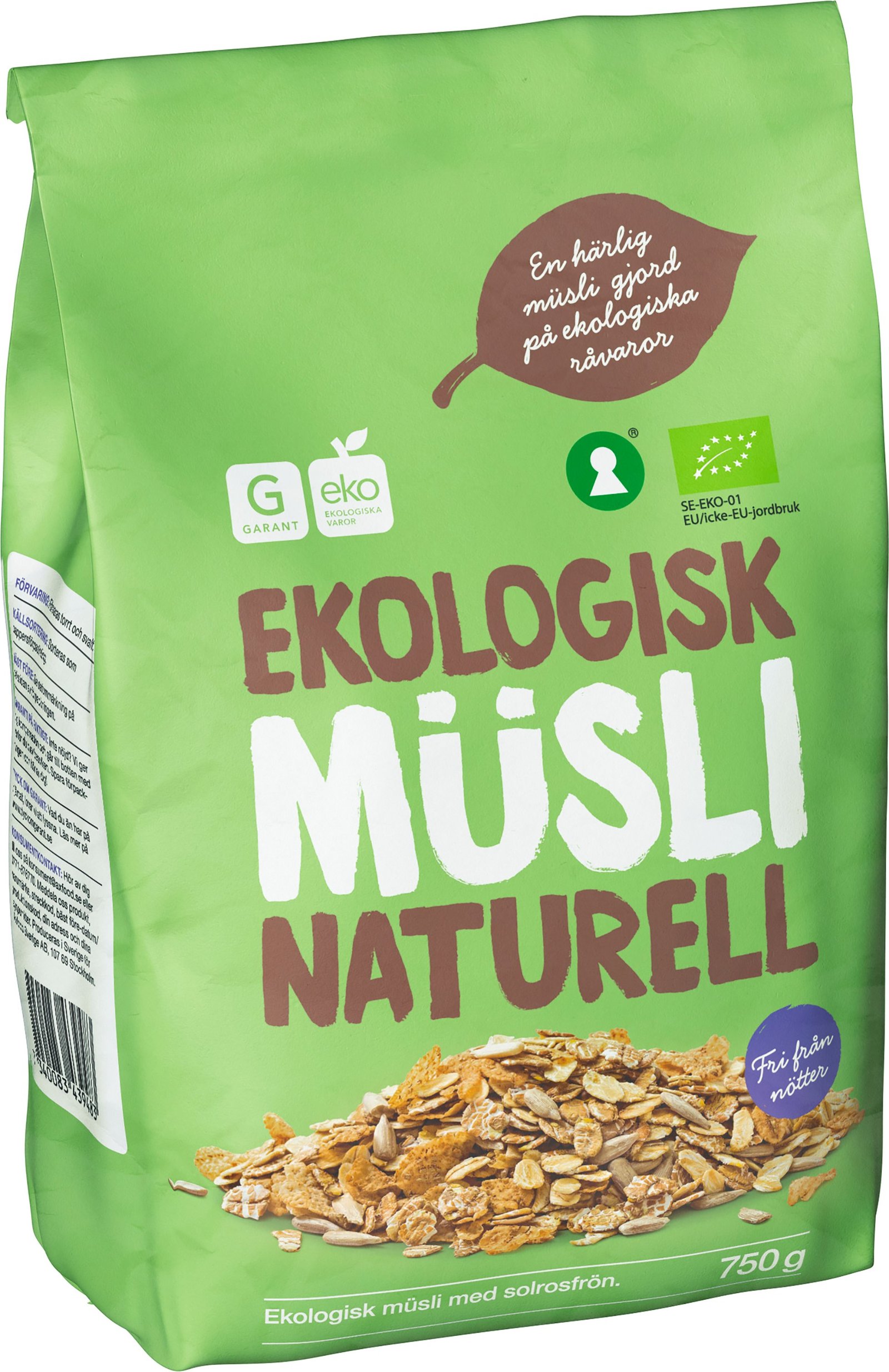 Garant Eko Müsli naturell 750 g