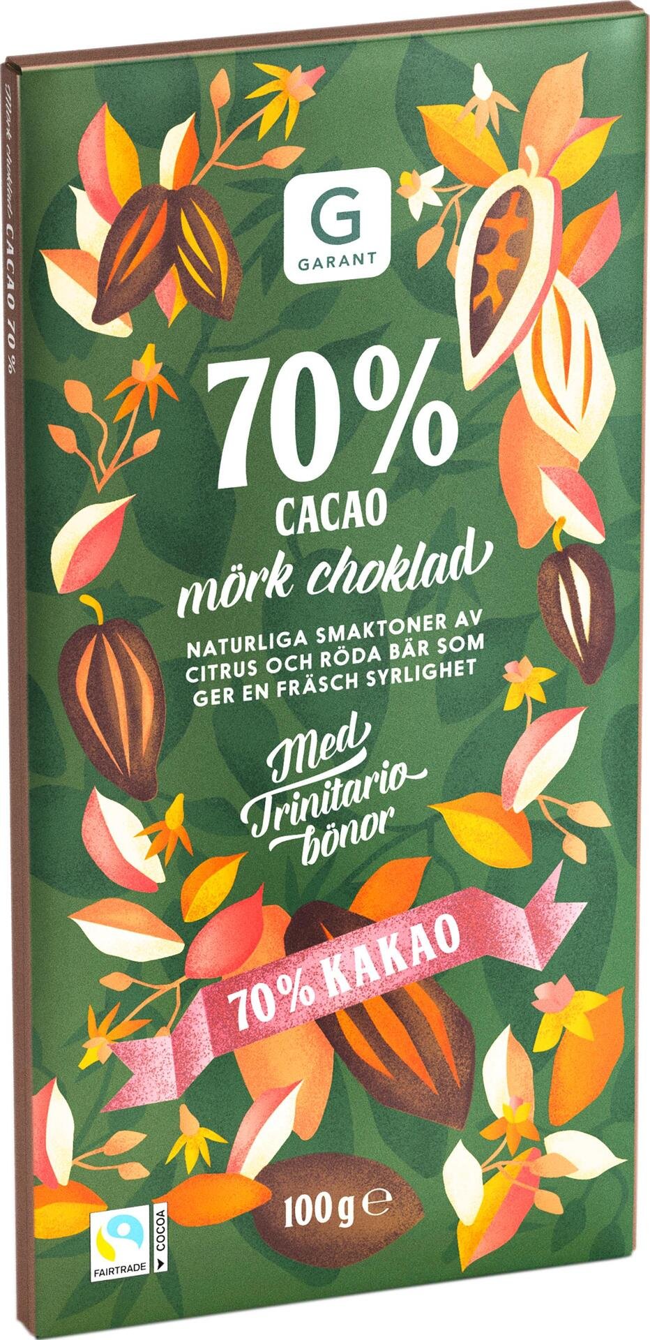 Garant Mörk Choklad 70% Kakao 100 g