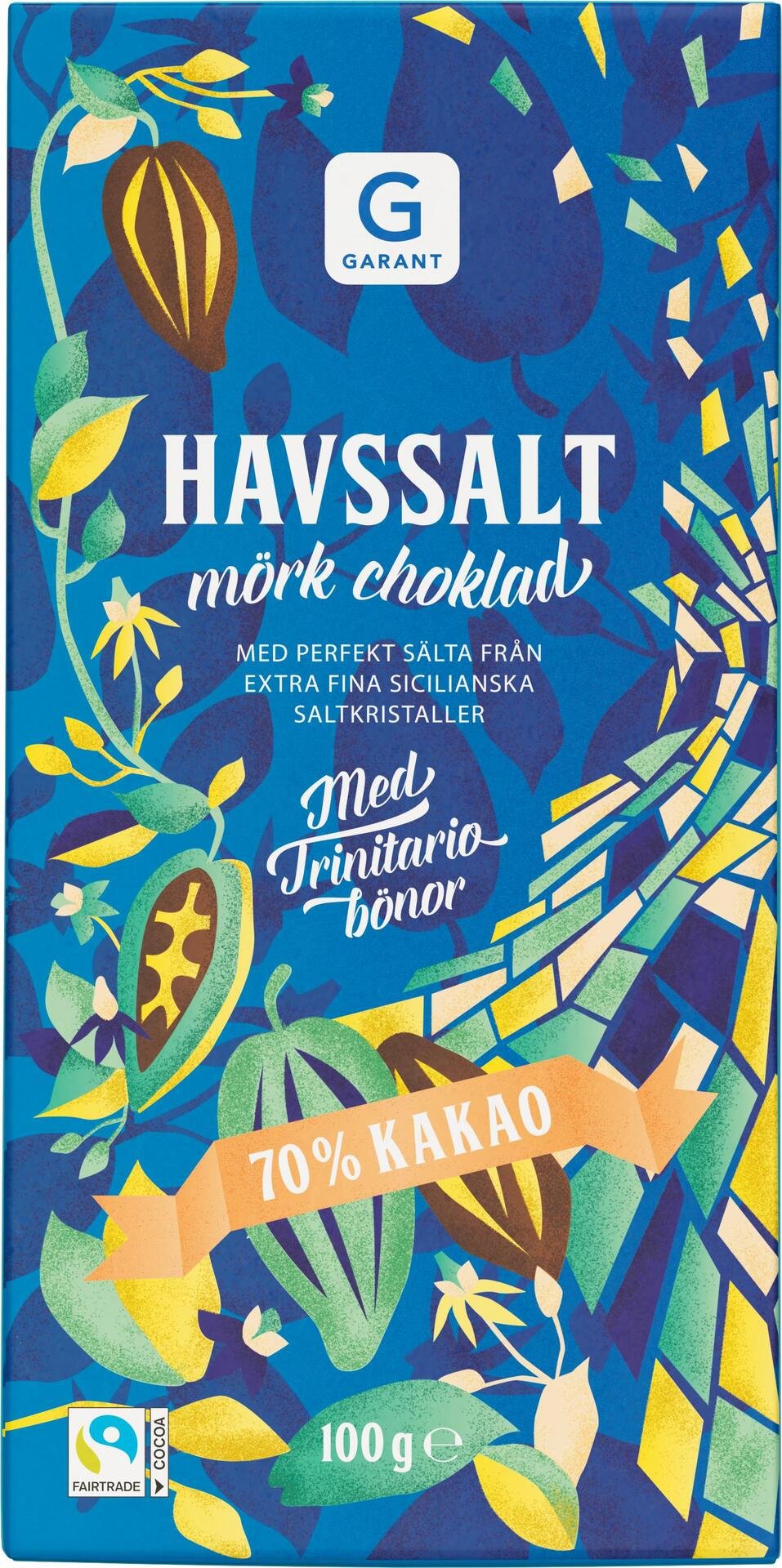 Garant Mörk Choklad 70% Kakao Havssalt 100 g