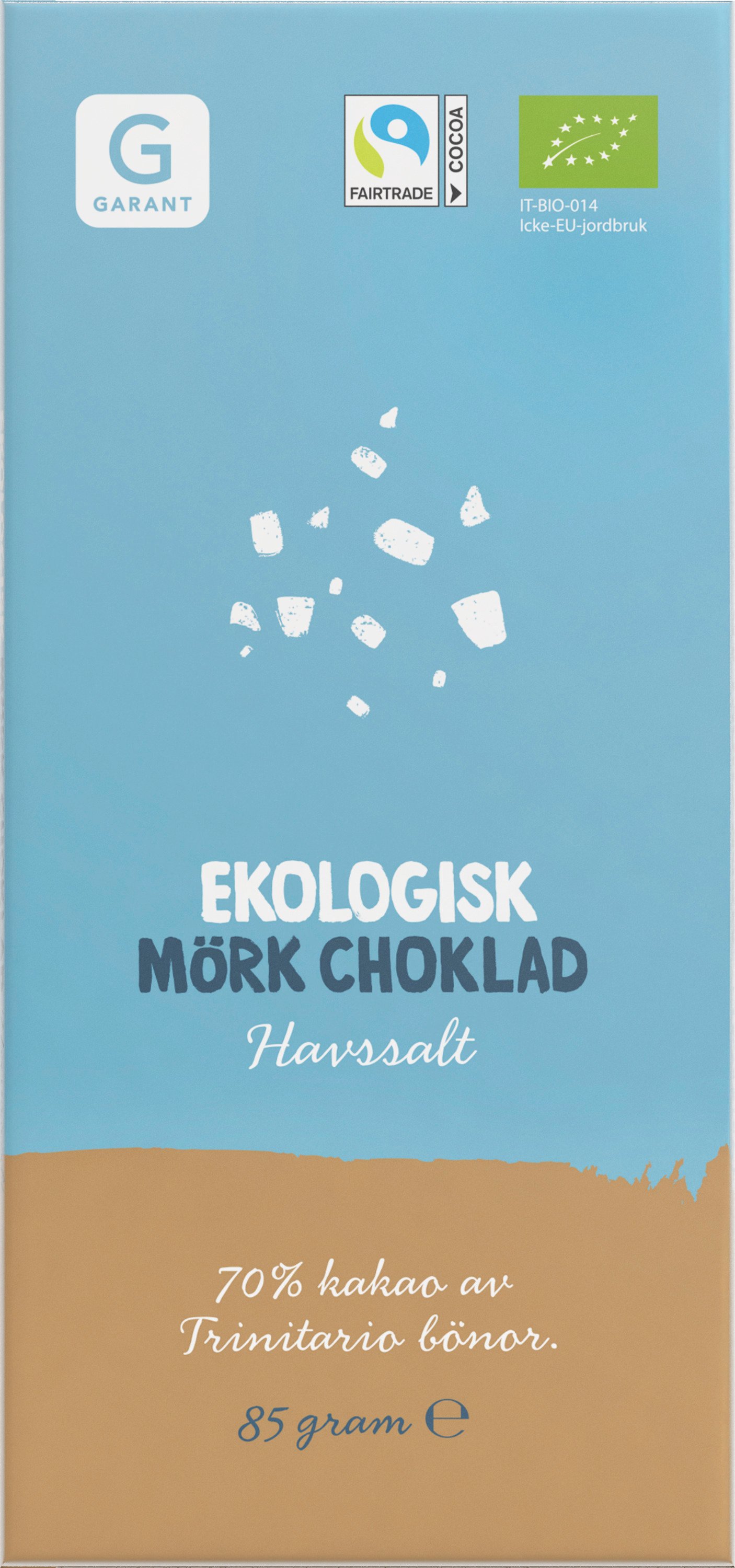 Garant Ekologisk Mörk Choklad Havssalt 85g