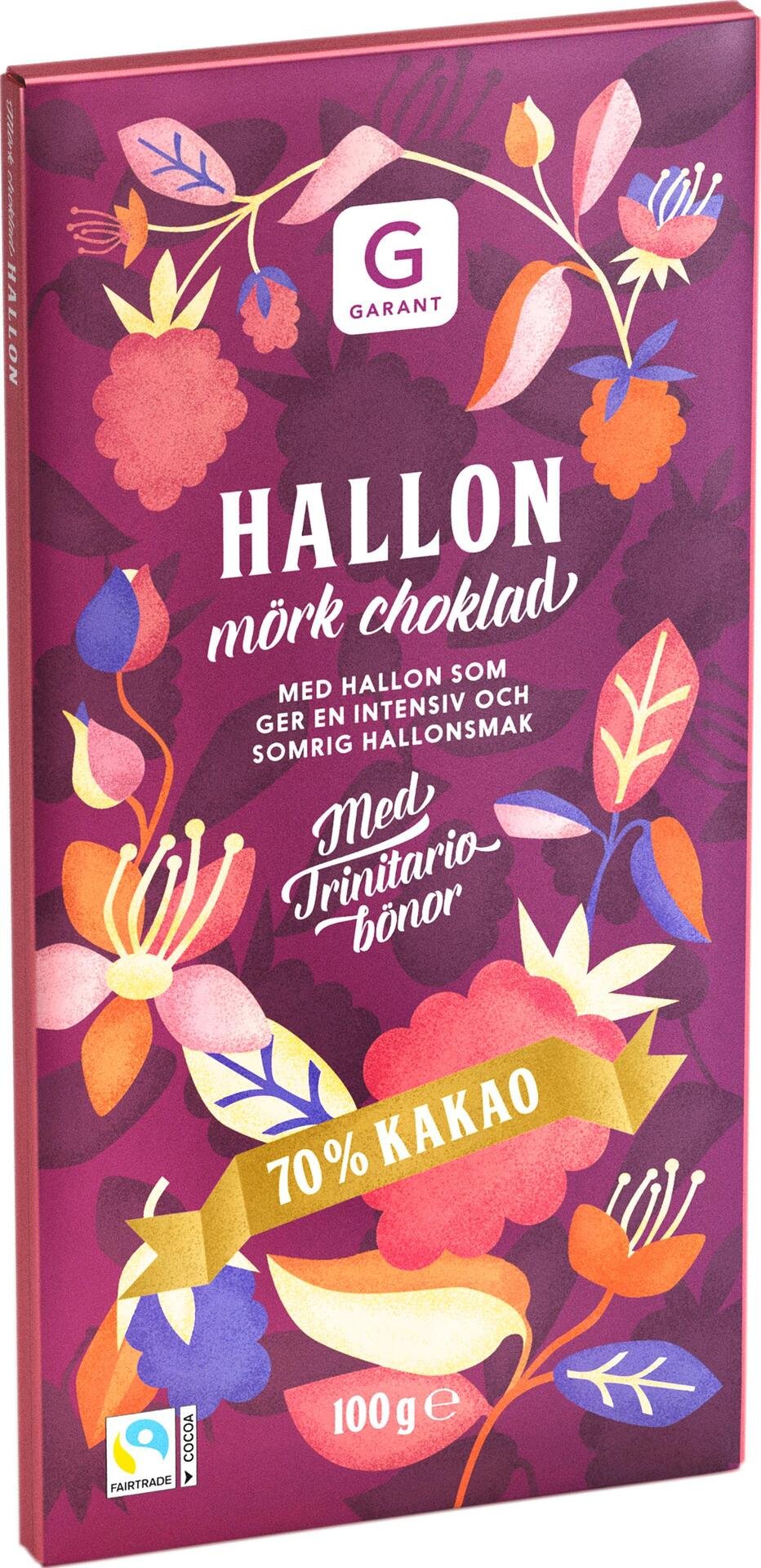 Hallon Mörk Choklad 70% Kakao