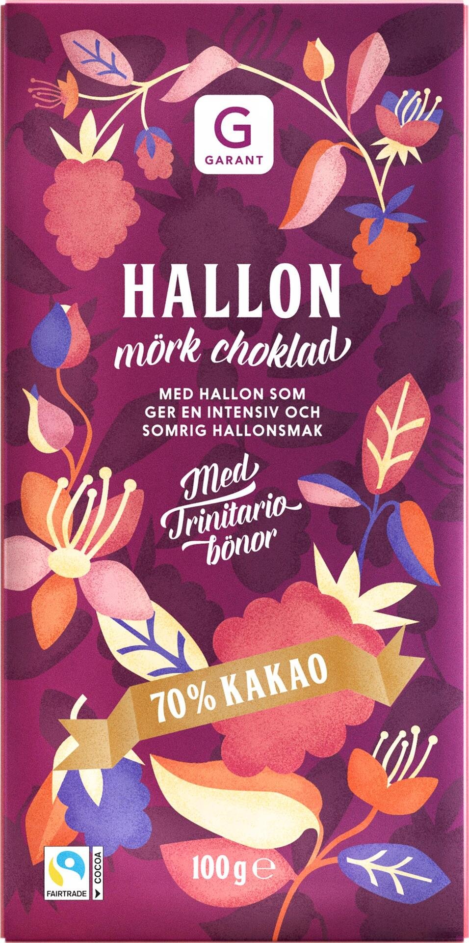 Hallon Mörk Choklad 70% Kakao