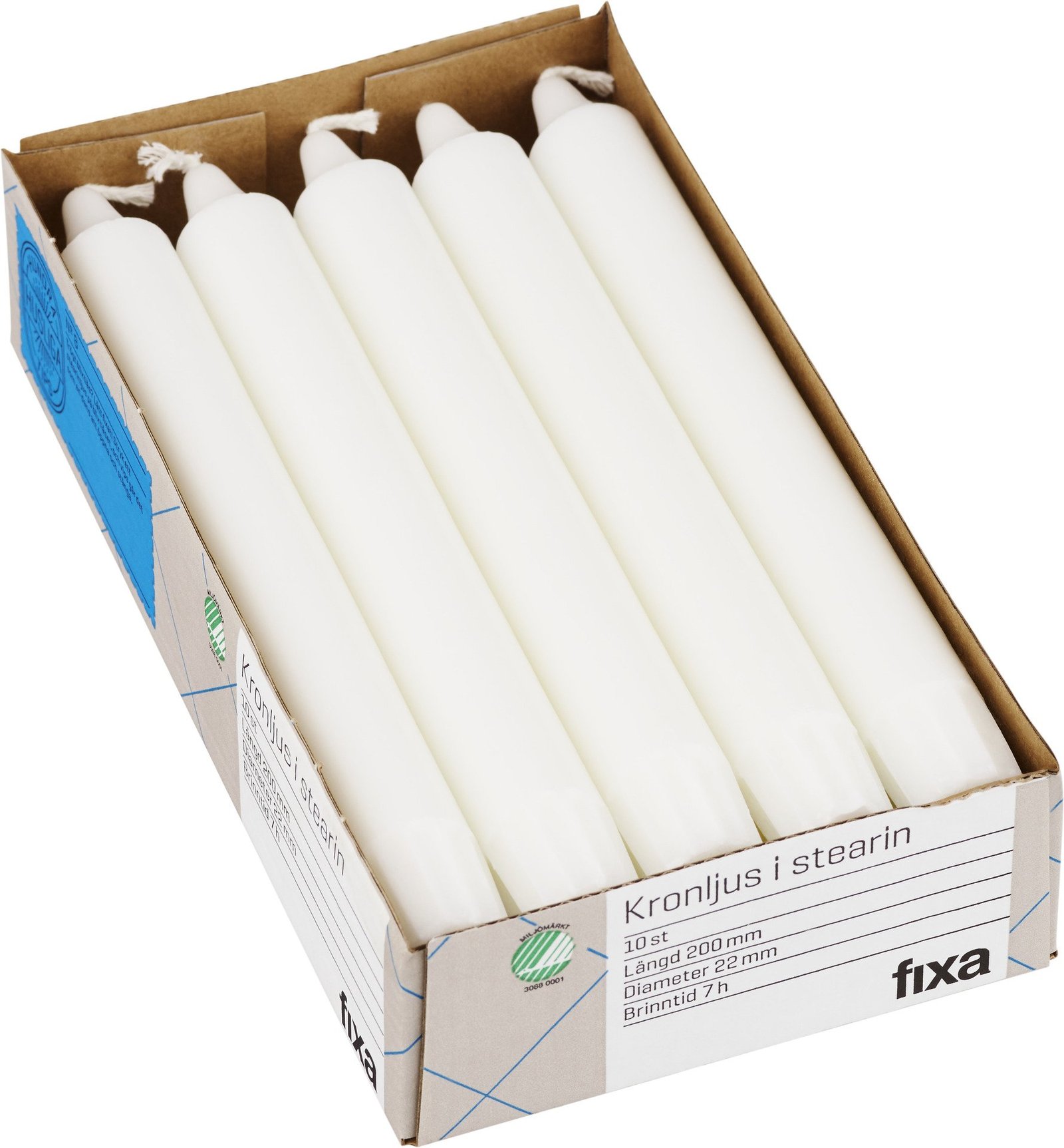 Fixa Kronljus Vit 10 st