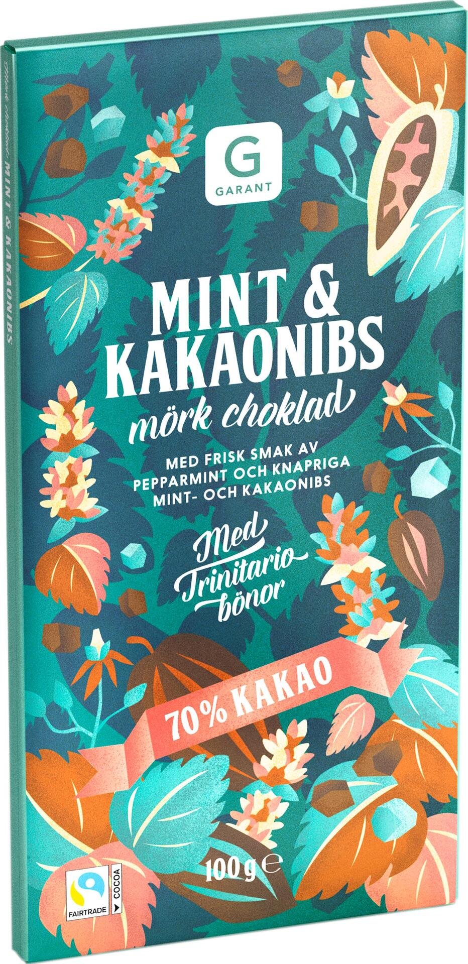 Mörk choklad mint & kakaonibs