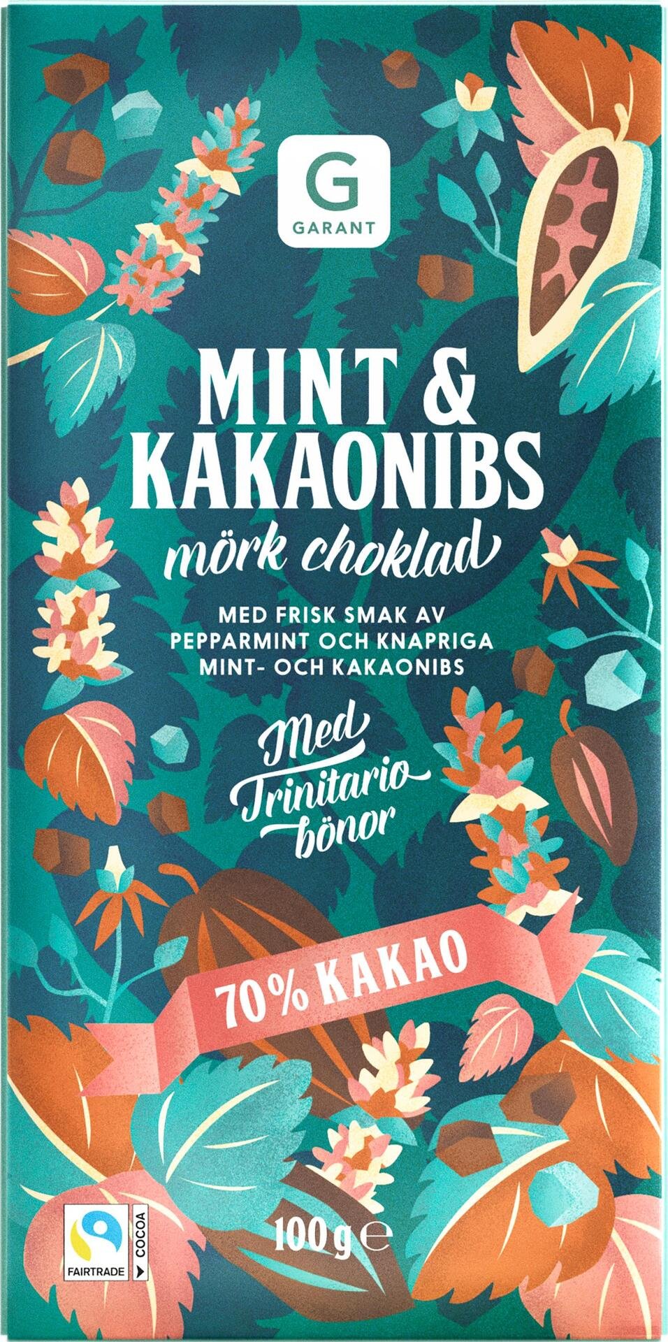 Mörk choklad mint & kakaonibs