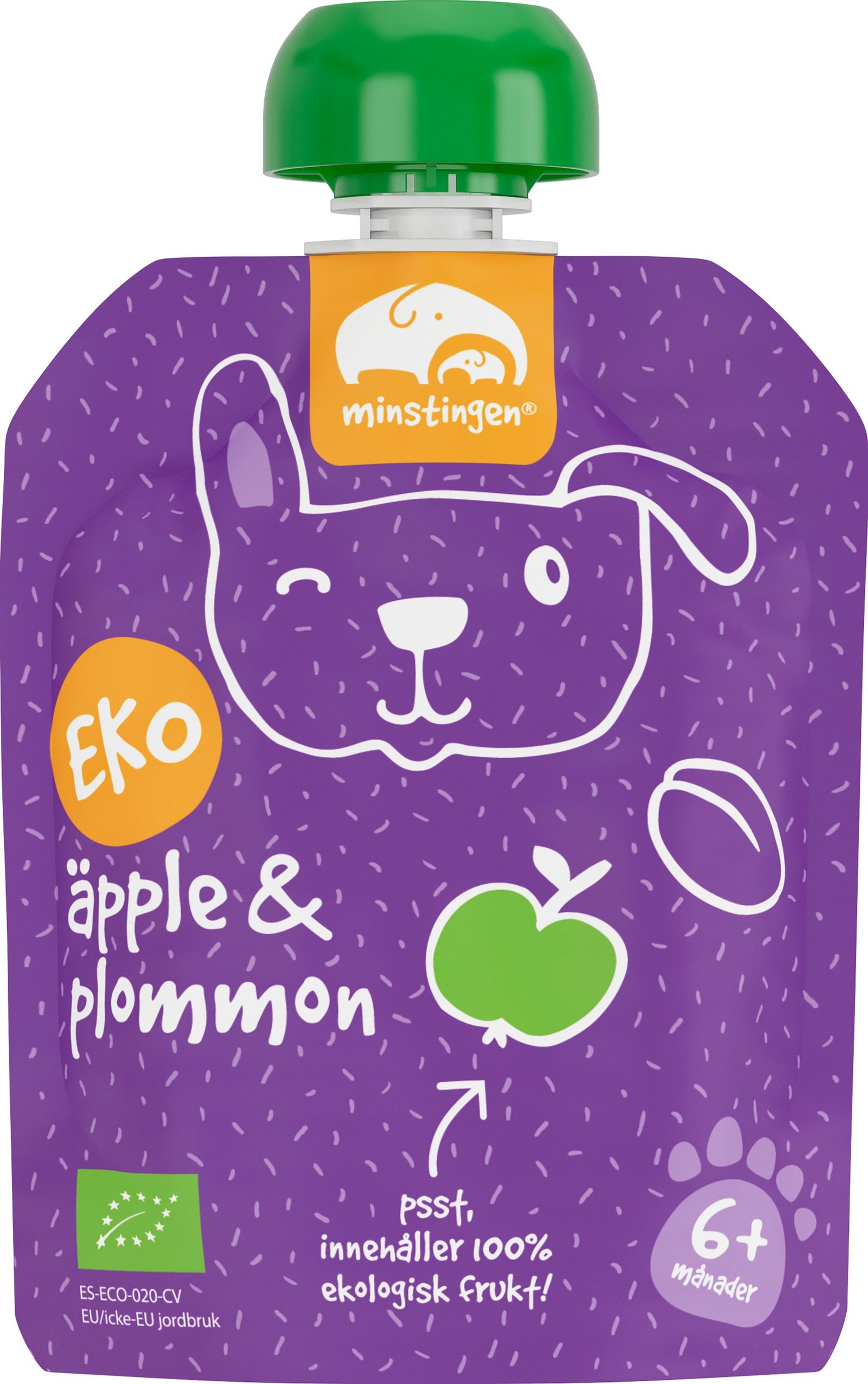 Minstingen Smoothie äpple/plommon 90 g