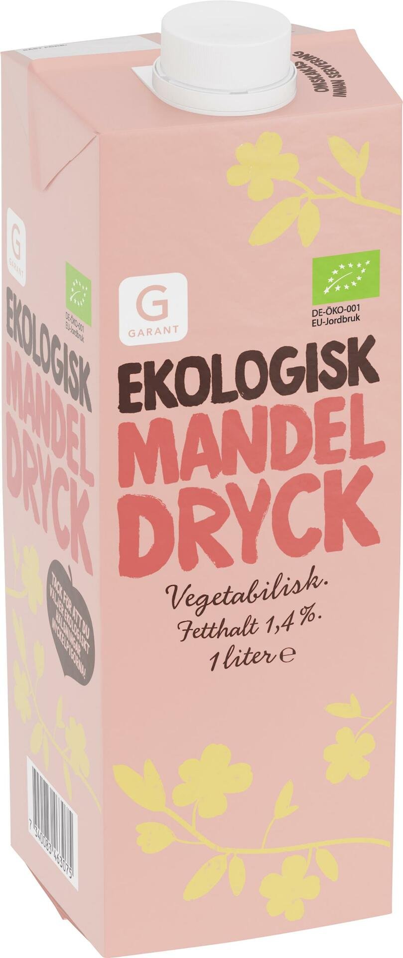 Garant Ekologisk Mandeldryck 1000 ml