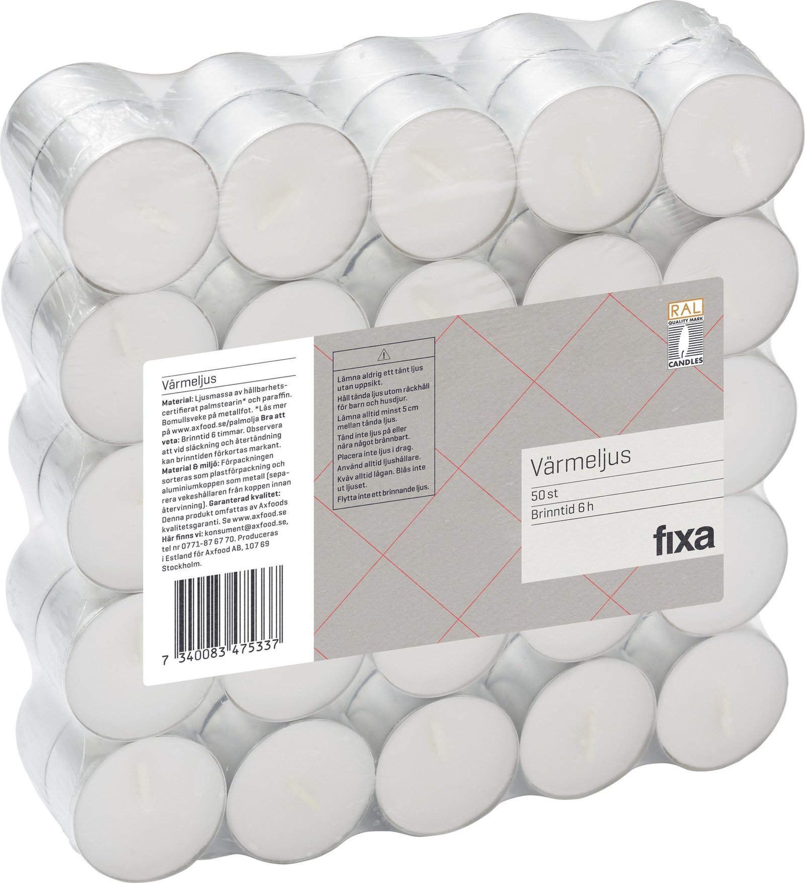 Fixa Värmeljus 50 st