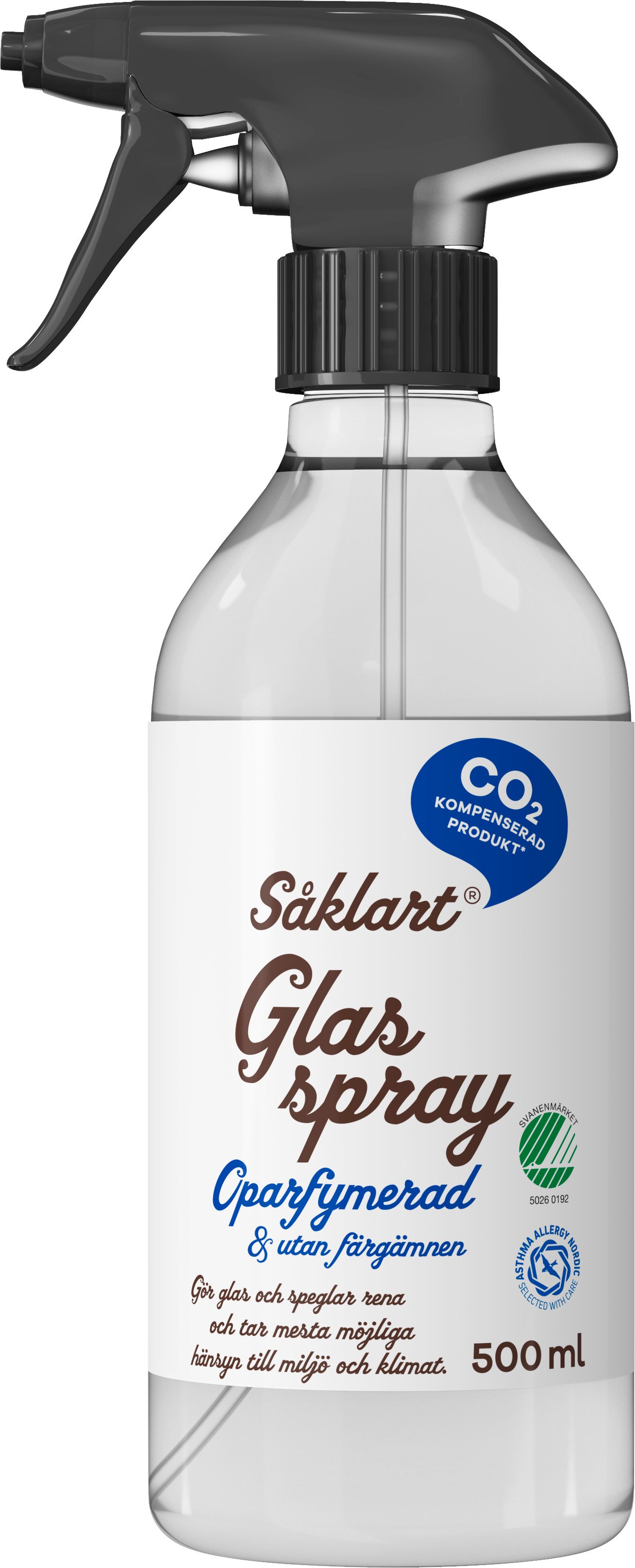 Såklart Glas-spray Oparfymerad 500 ml