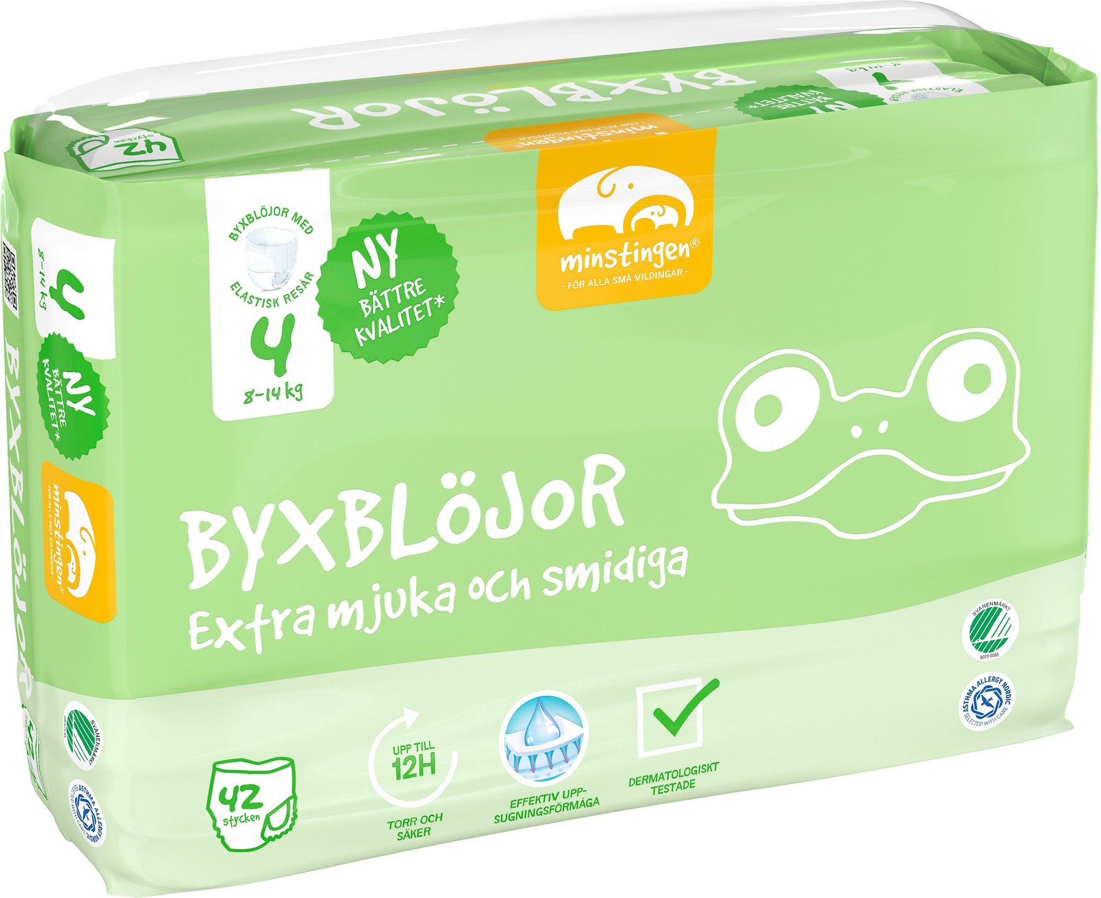 Minstingen Byxblöjor nr 4 (8-14  kg) 42 st