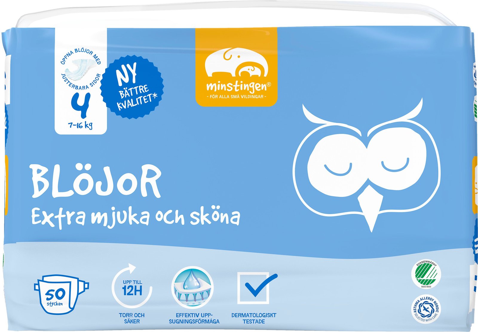 Minstingen Blöjor nr 4 (7-16 kg) 50 st