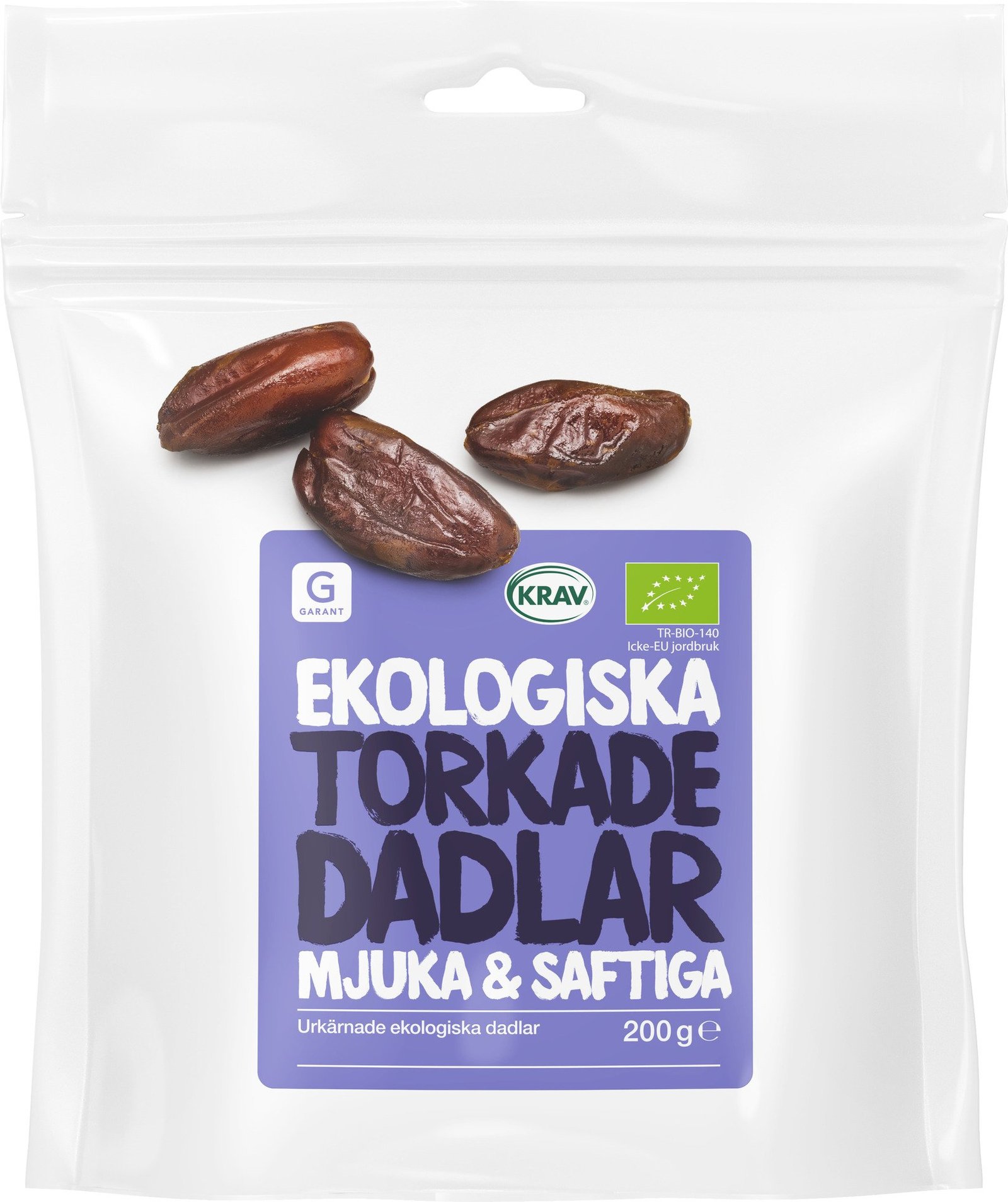 Garant Ekologiska Torkade Dadlar 200 g