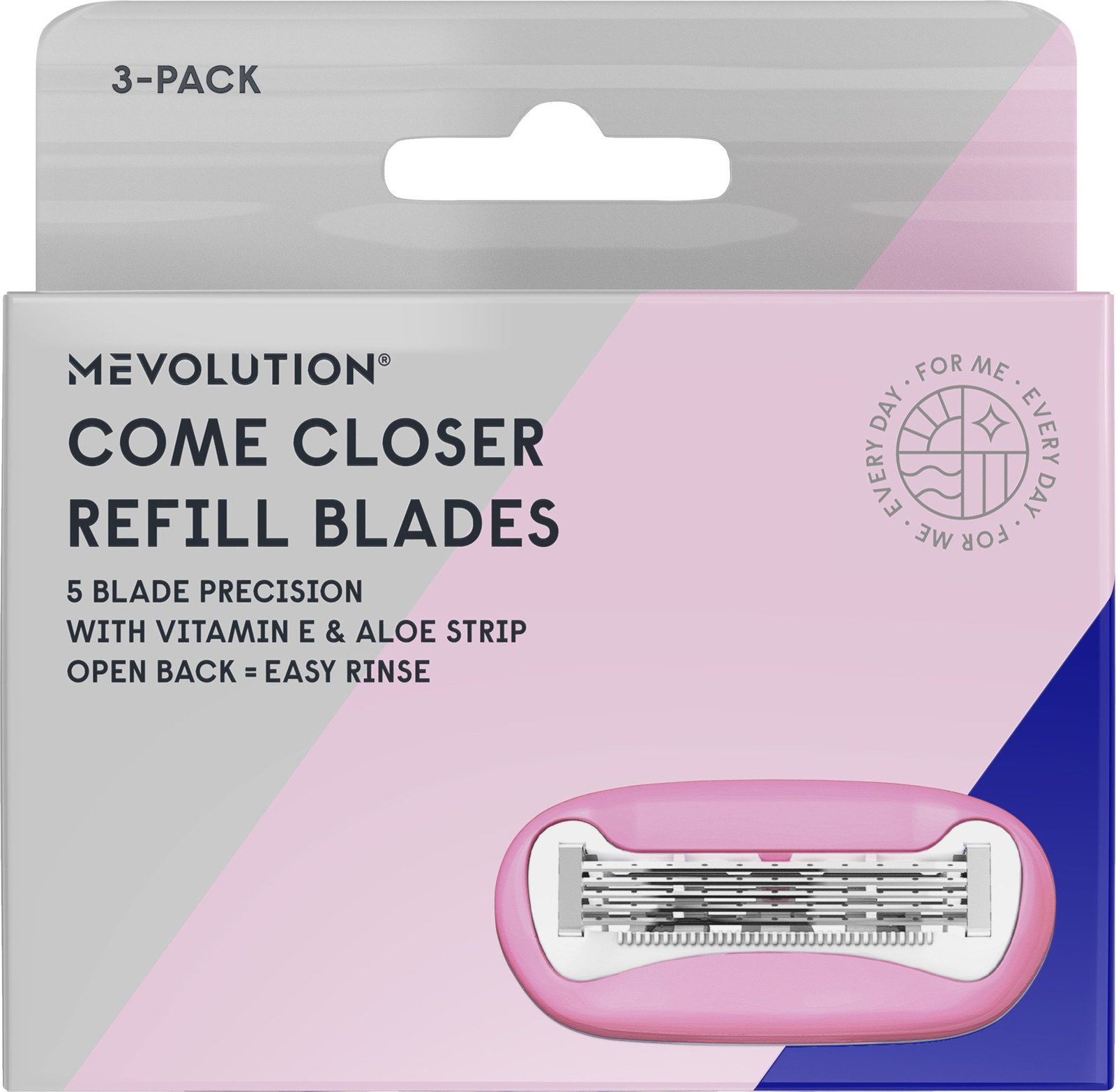 Mevolution Come Closer Rakbladsrefill Kvinna 3-pack