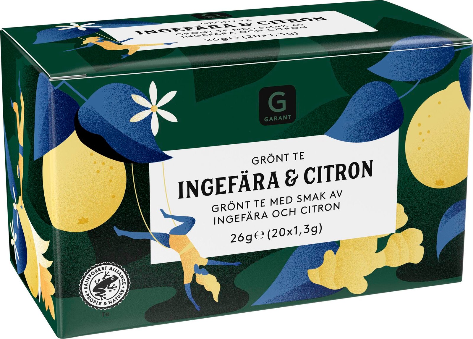 Garant Grönt Te Ingefära & Citron 20 st