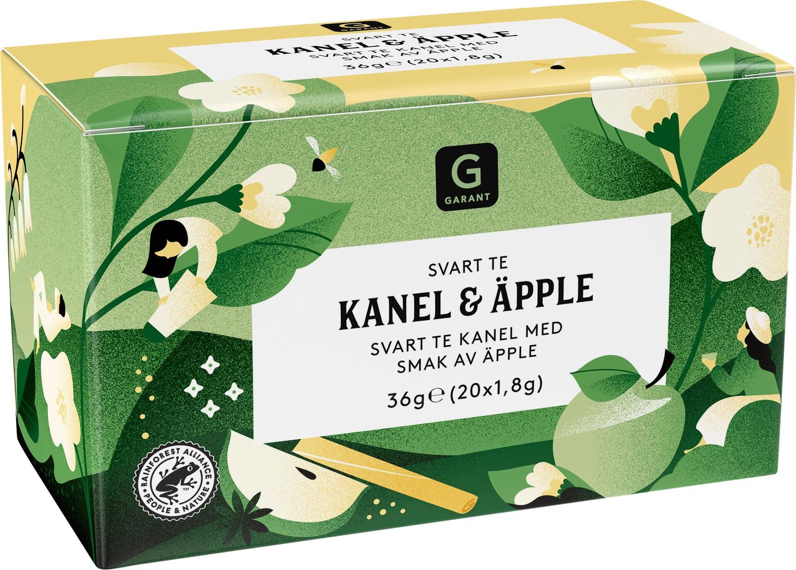Garant Svart Te Äpple Kanel 36 g