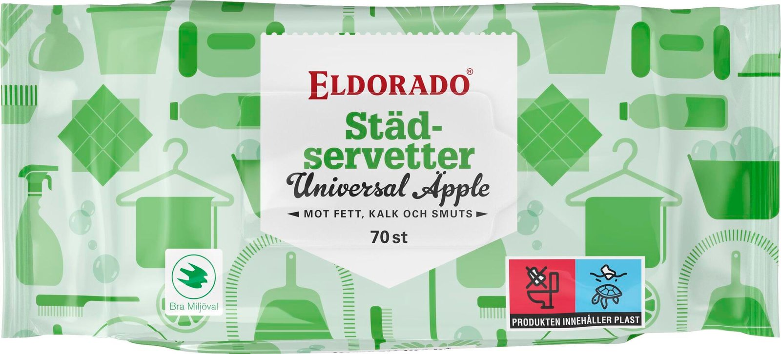 Eldorado Städservetter Universal Äpple 70 st