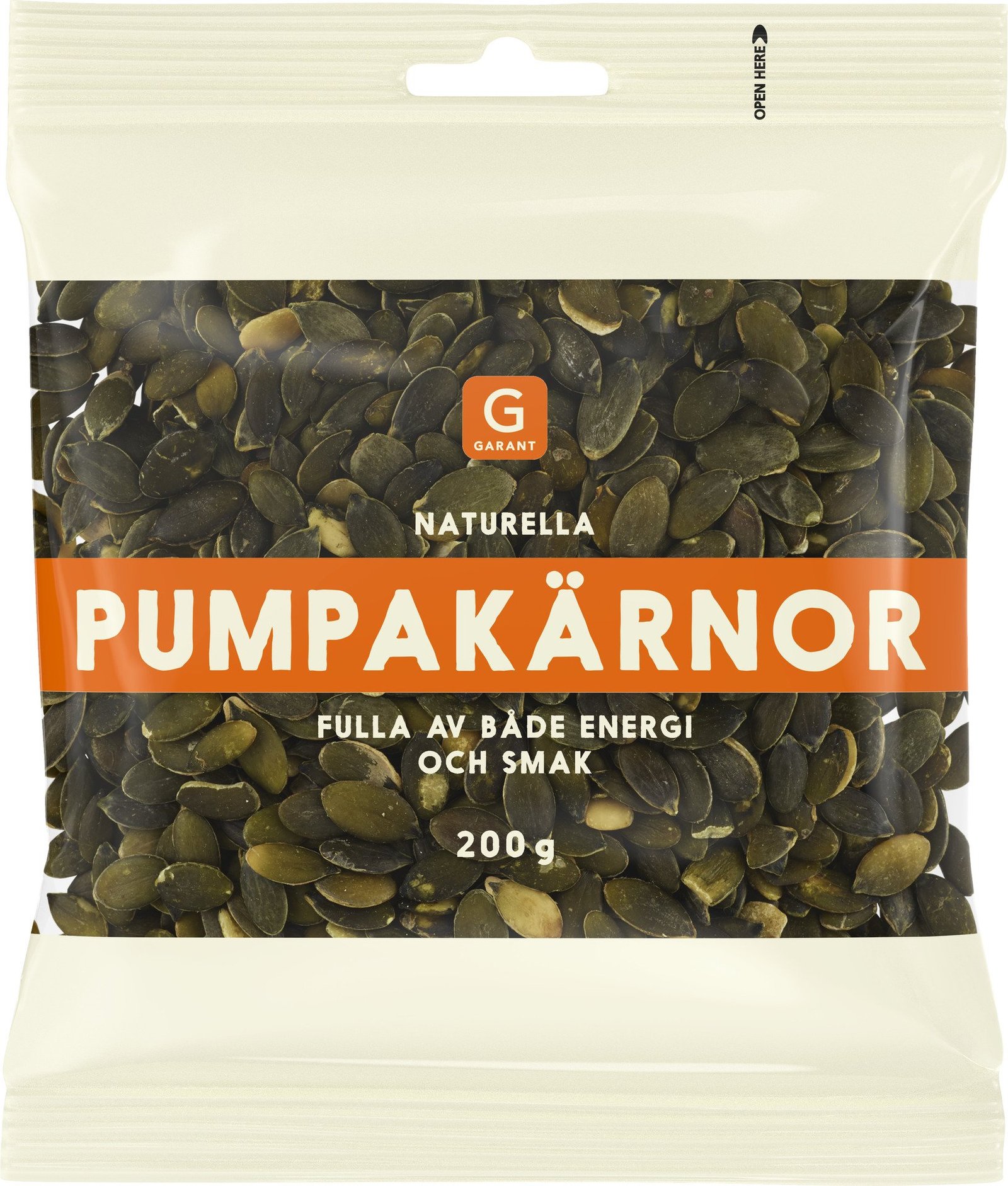 Garant Naturella Pumpakärnor Skalade 200 g