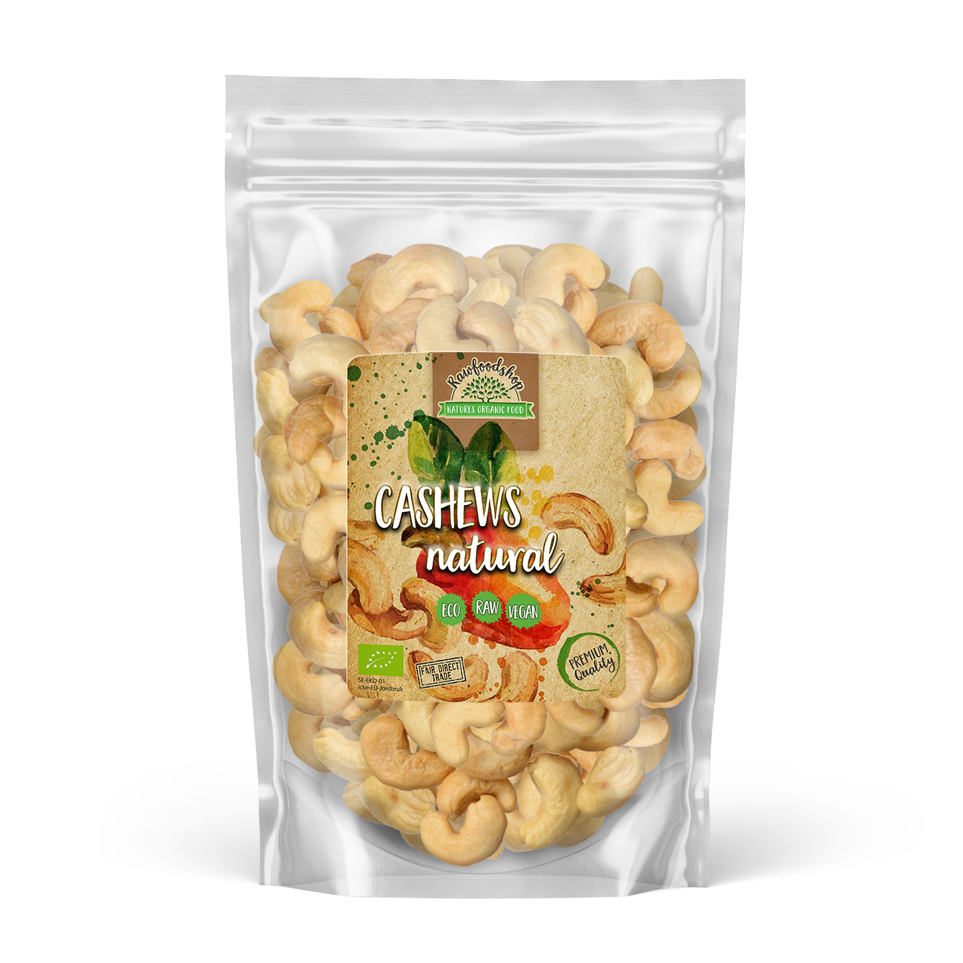 Rawfoodshop Cashewnötter Premium Raw Eko 1 kg