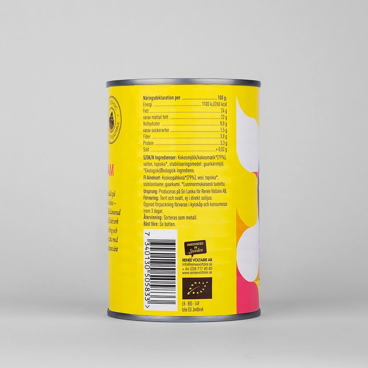 Renée Voltaire Färdigvispad Kokosgrädde - Neutral EKO 400 ml