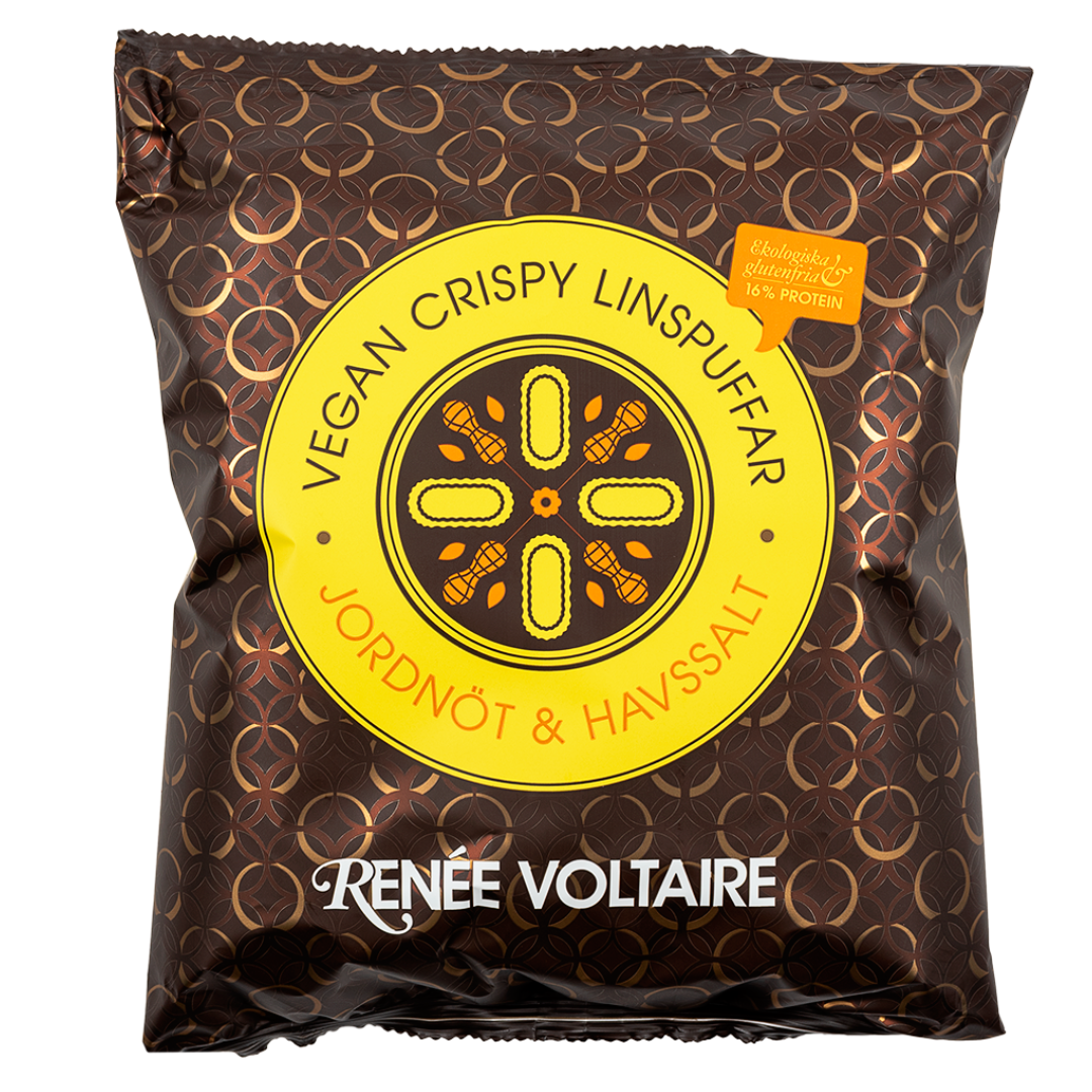 Renée Voltaire Vegan Crispy Linspuffar Jordnöt & Havssalt EKO 90 g