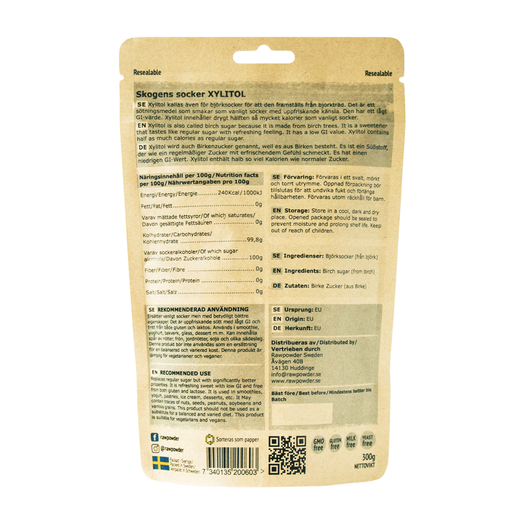Rawpowder Björksocker 300 g