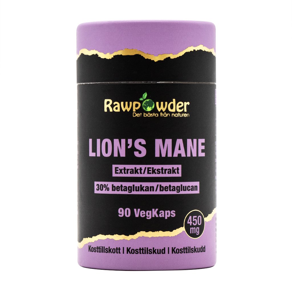 Rawpowder Lion's Mane Extrakt 450 mg 90 kapslar