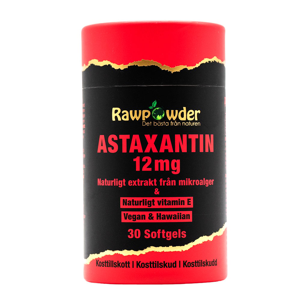 Rawpowder Astaxantin Extrakt Hawaiian 12mg 30 st