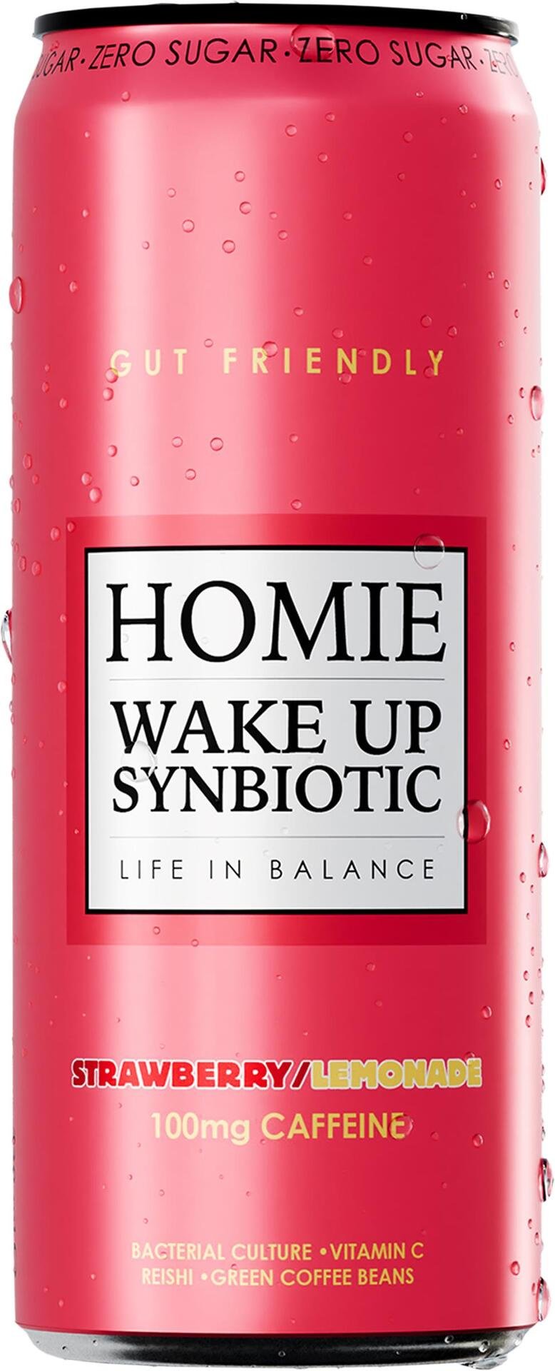 Wake Up Synbiotic Strawberry Lemonade 330 ml