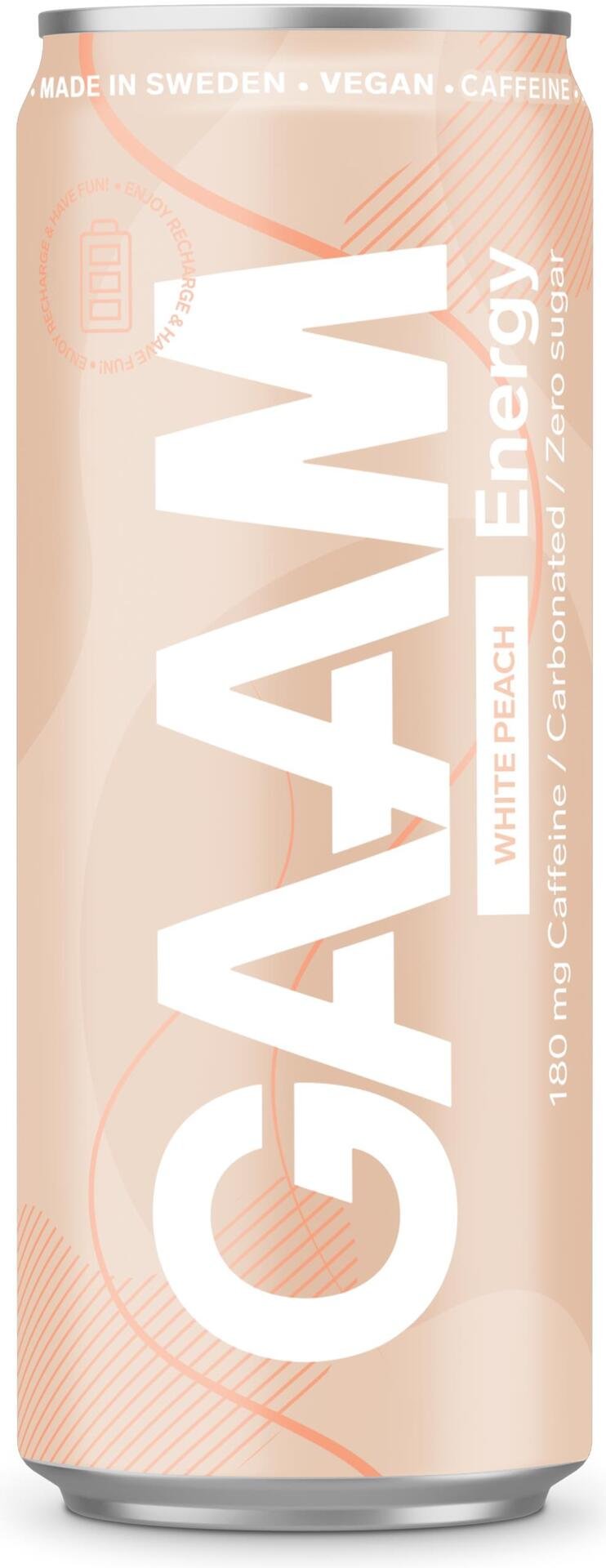 GAAM Energy White Peach 330 ml