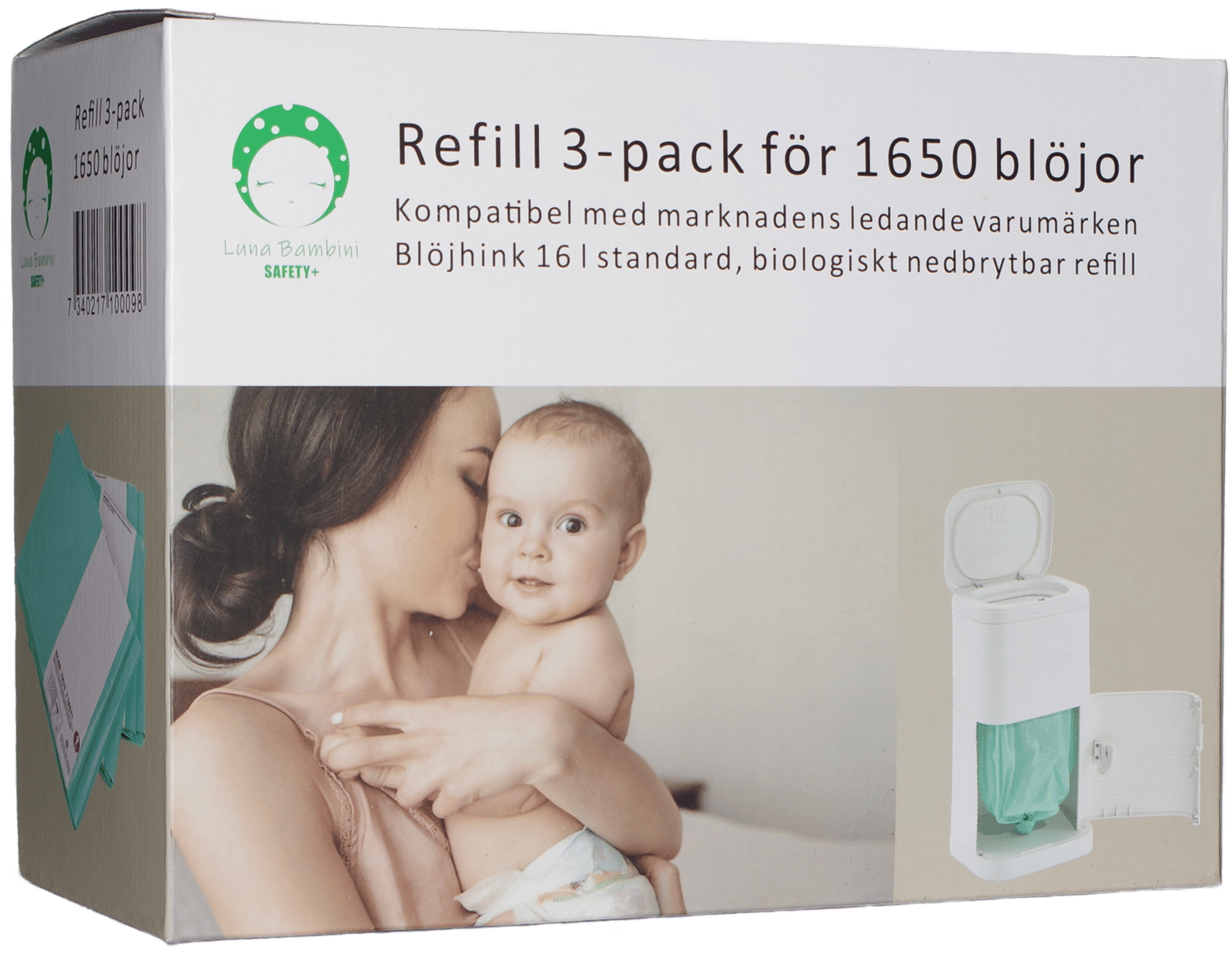 Luna Bambini Refill (1650 blöjor) 3-pack