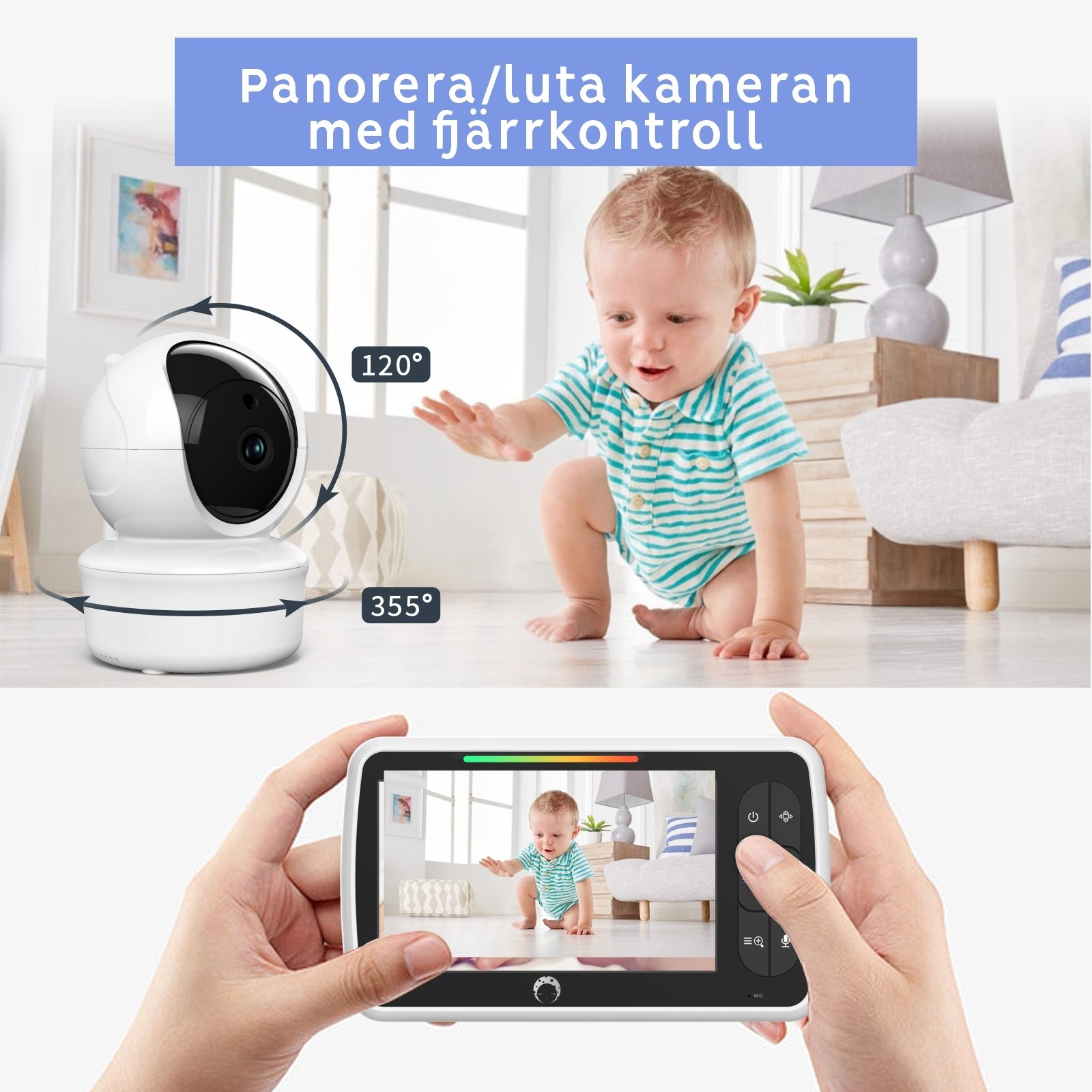 Luna Bambini Baby Prestige med 5" färgskärm