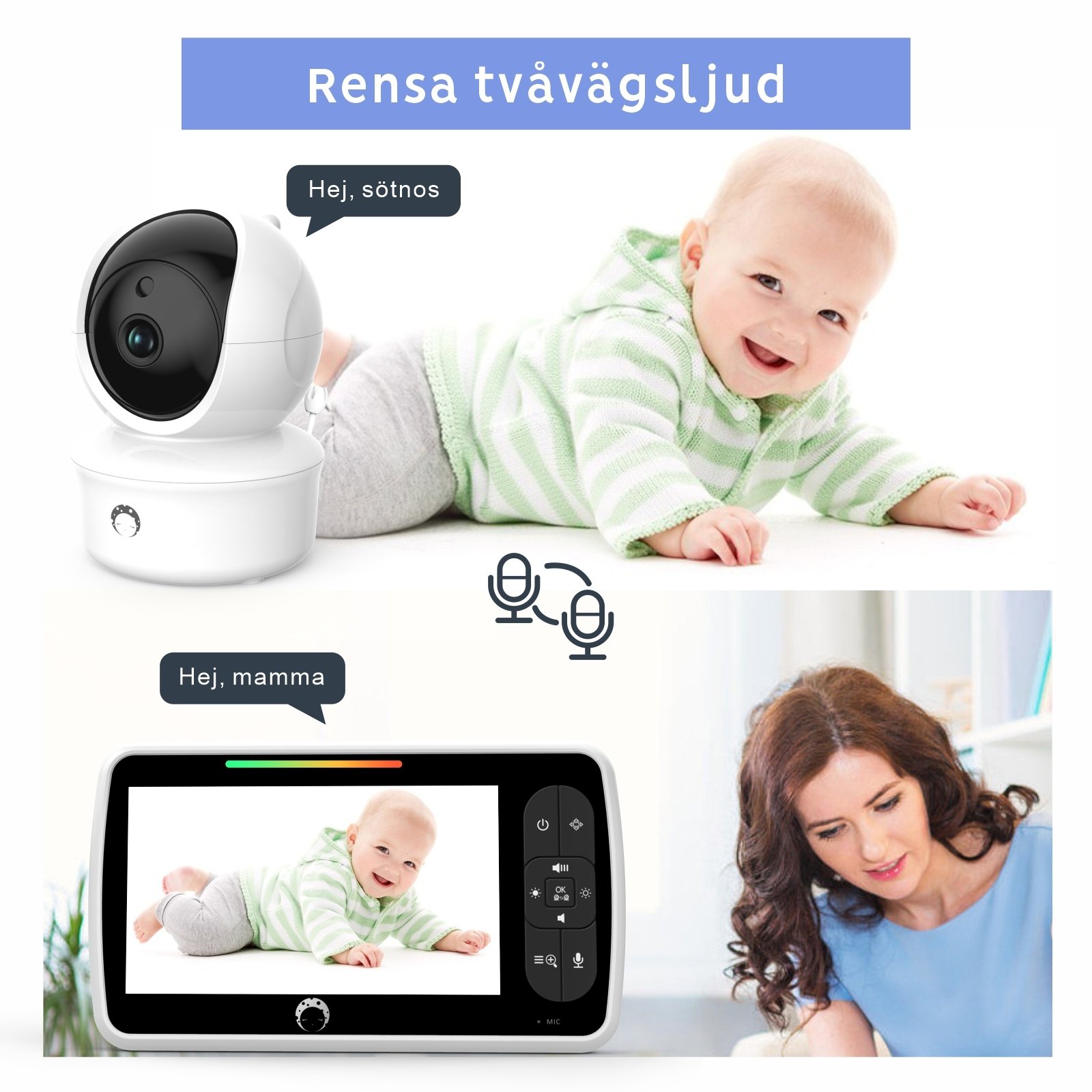 Luna Bambini Baby Prestige med 5" färgskärm