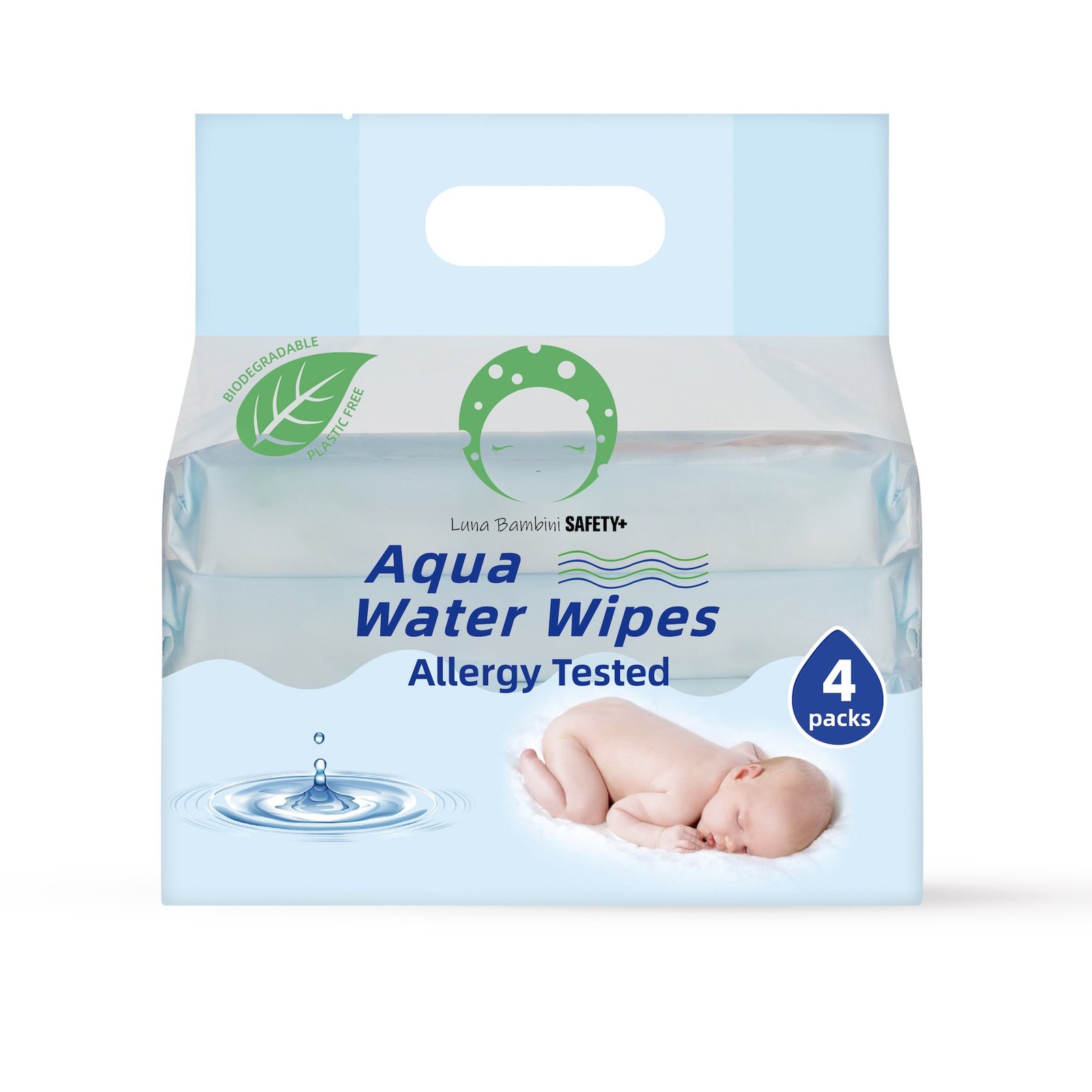 Luna Bambini Aqua Water Wipes 4 x 50 st